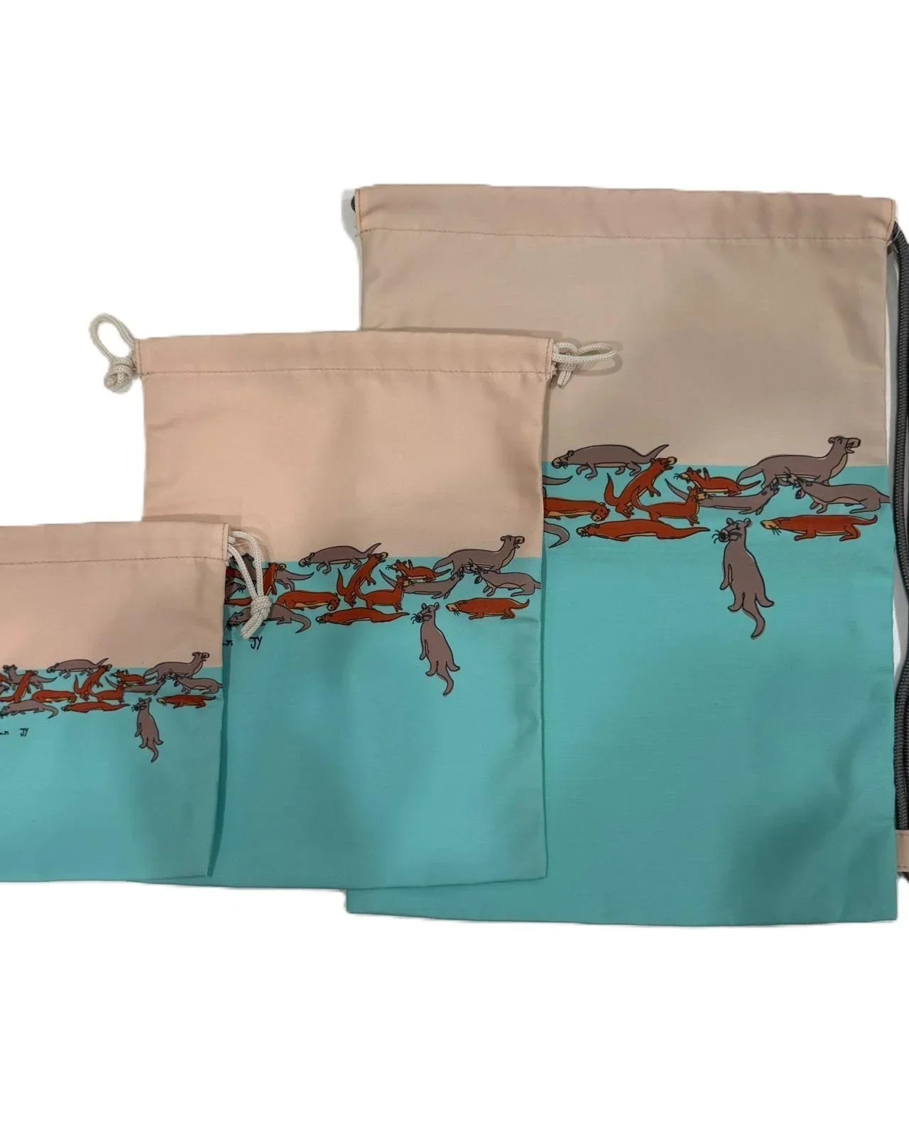 THE ANIMAL PROJECT | Drawstring Bag (Set of 3) Otter