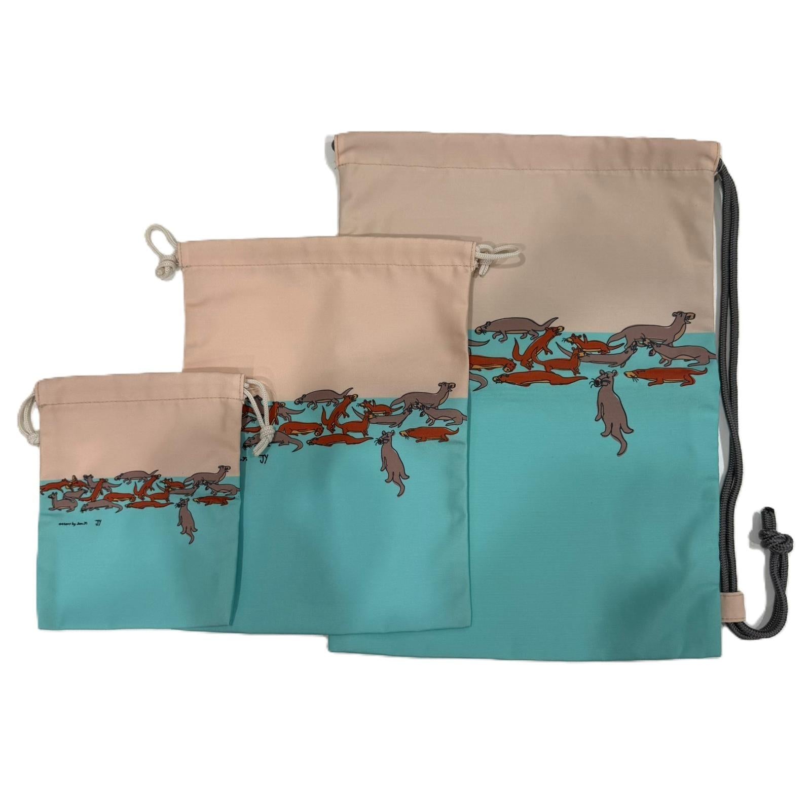 THE ANIMAL PROJECT | Drawstring Bag (Set of 3) Otter