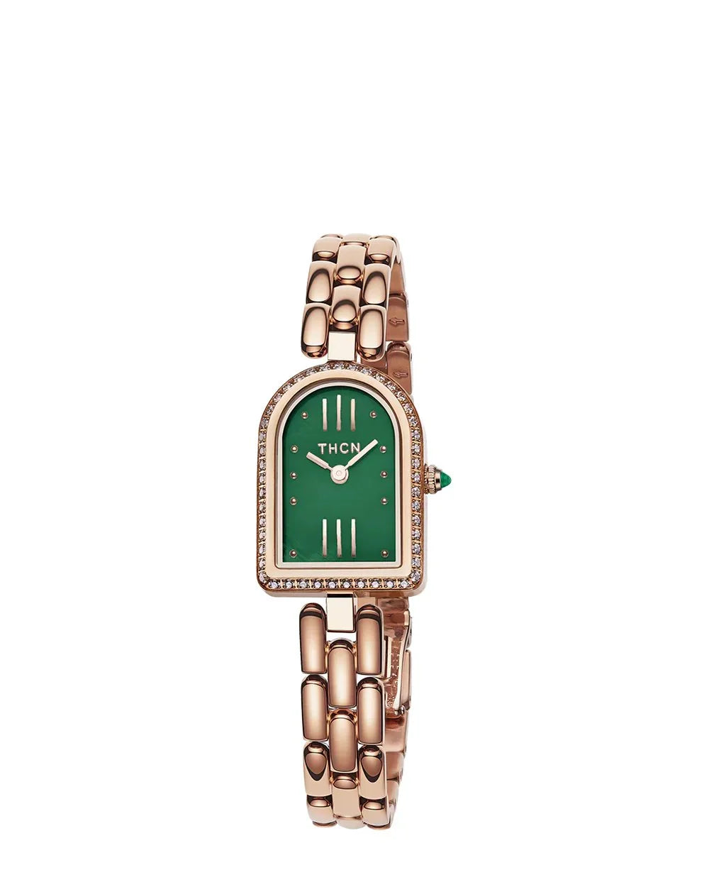 BLACK BY BLUE BRAVE | THCN N· II Green Mother-of-Pearl Rose Gold Bracelet Watch
