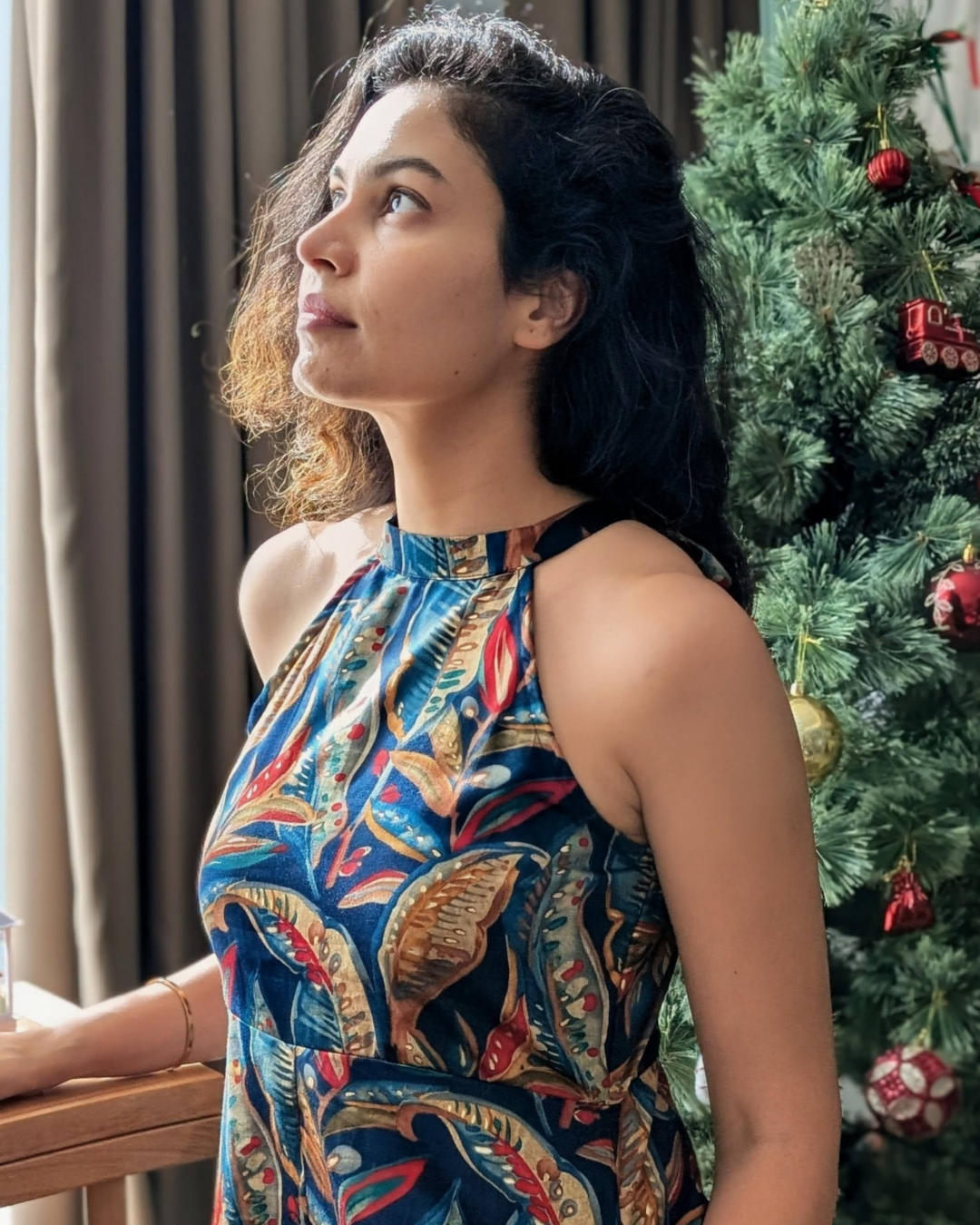 NIMBU | Eden Skyfall Women's Short Halter in Midnight Blue in Muslin Cotton