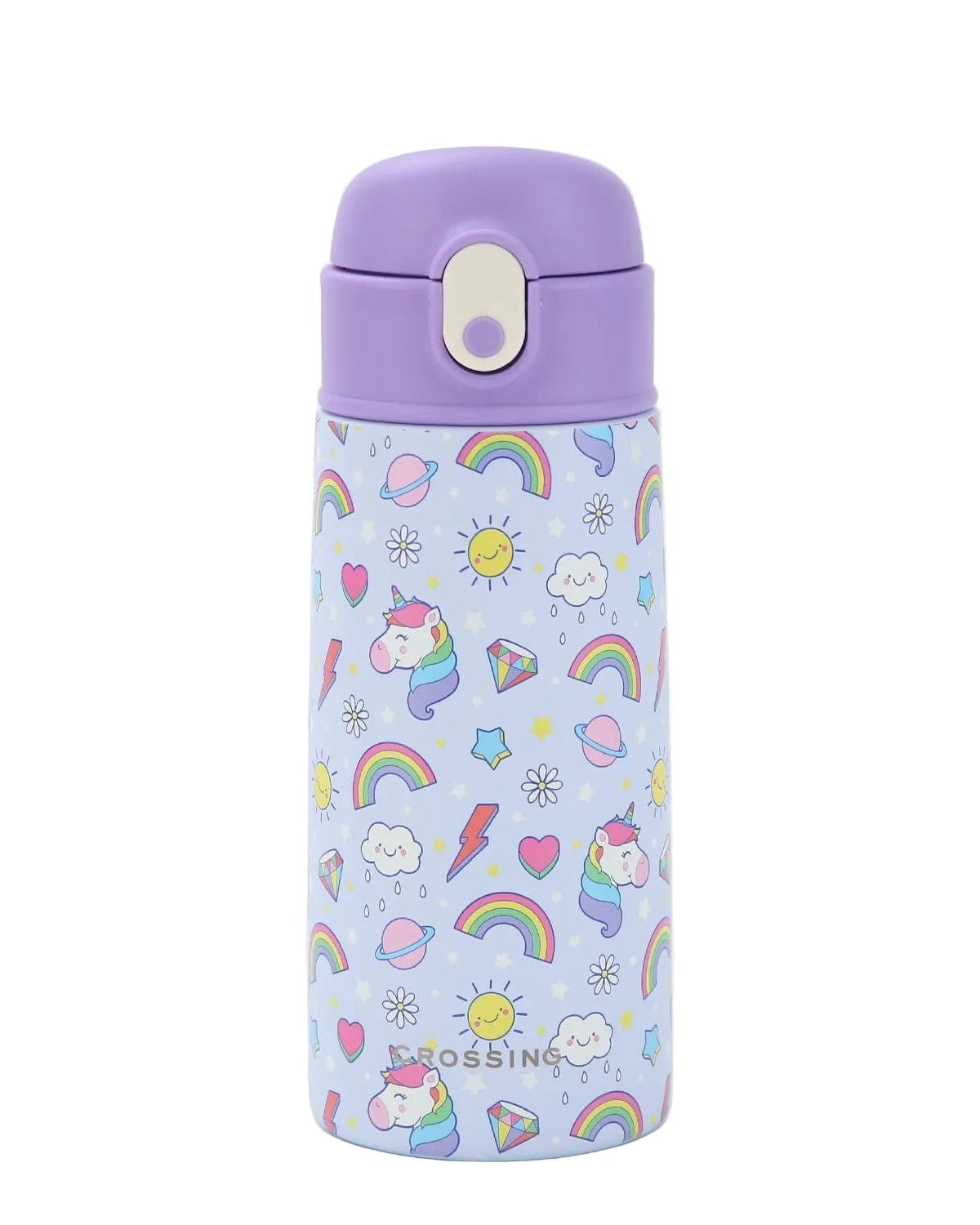 CROSSING | 400ml S/S 316 Kids' Insulated Water Bottle w/ Sipper Silicone Straw