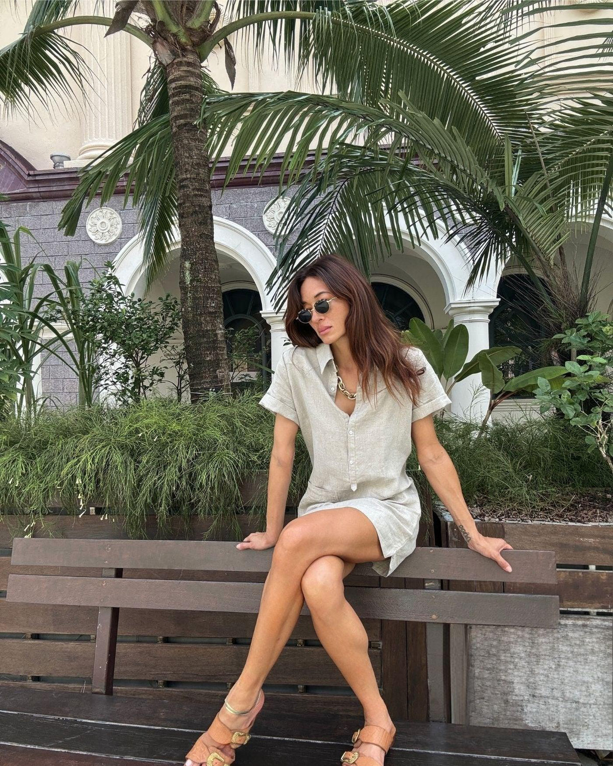 EDITION LIMITEE SINGAPORE | Shirt Dress Short | Natural