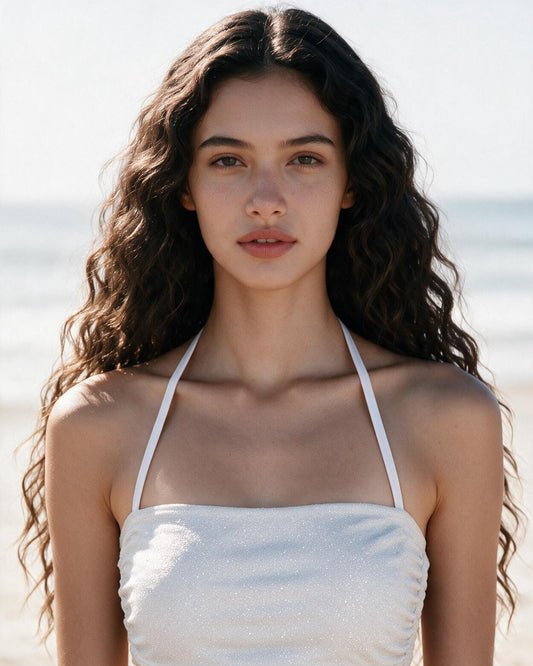 HAI THE LABEL | Summer Bliss | Easy-Fit Halter Bandeau Top - Jelly White