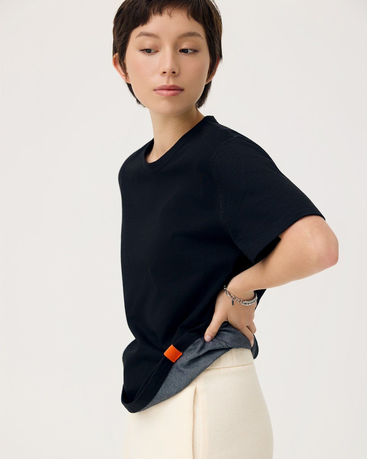 3EIGHTH | Everyday Reversible Tee in Black & Steel Grey