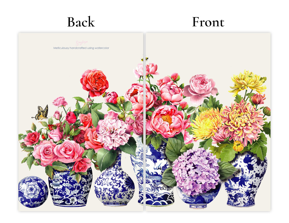 SINGLAPA | Porcelain & Flower Greeting Card