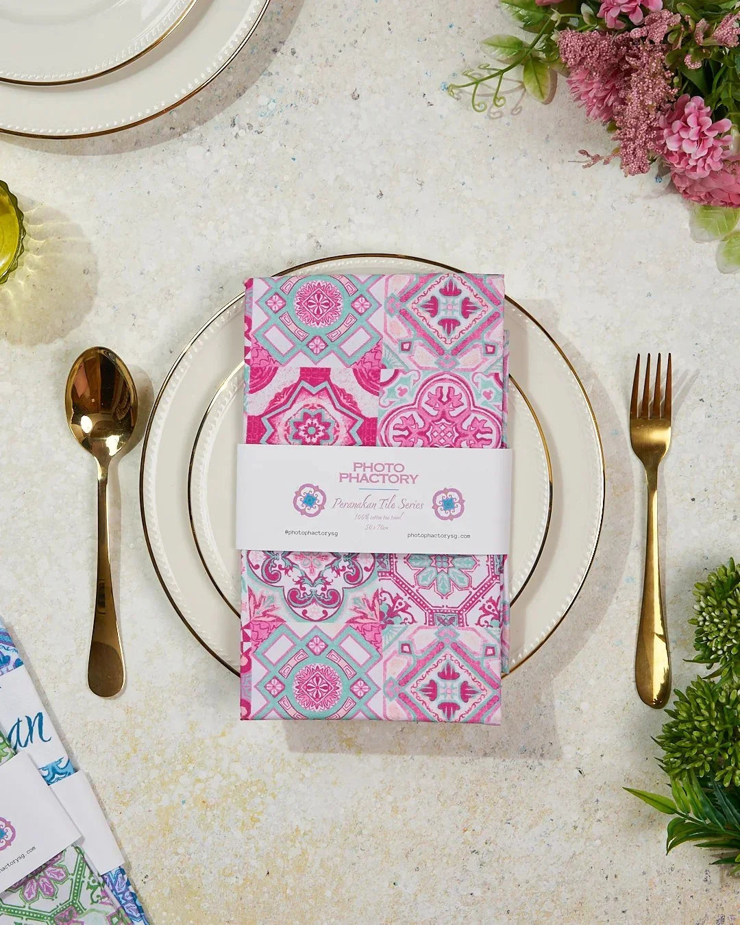 PHOTO PHACTORY | Tea Towel | Peranakan Series | Lavender