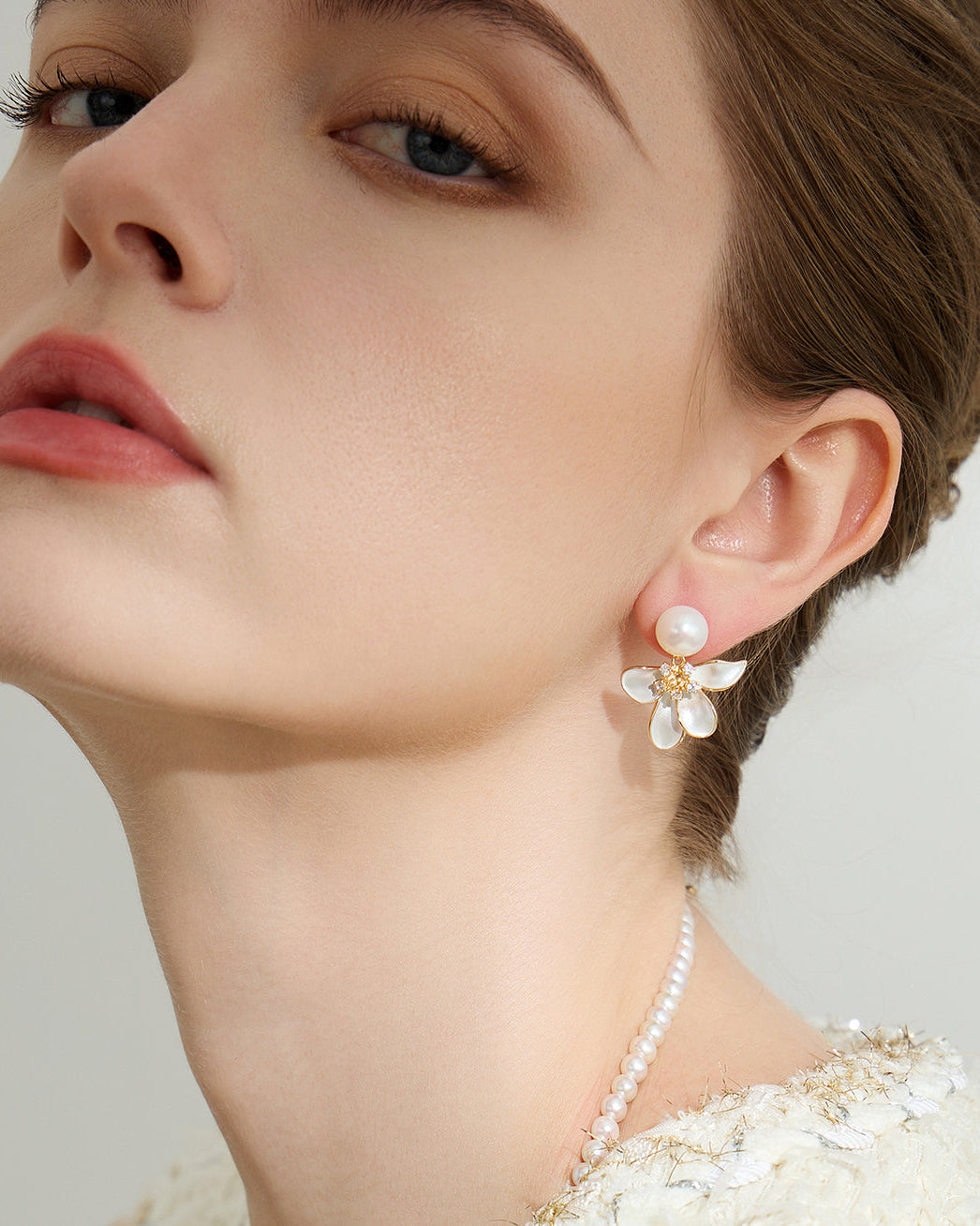 PEARLY LUSTRE | Top Grade Freshwater Pearl Earrings WE00802 | ORCHID