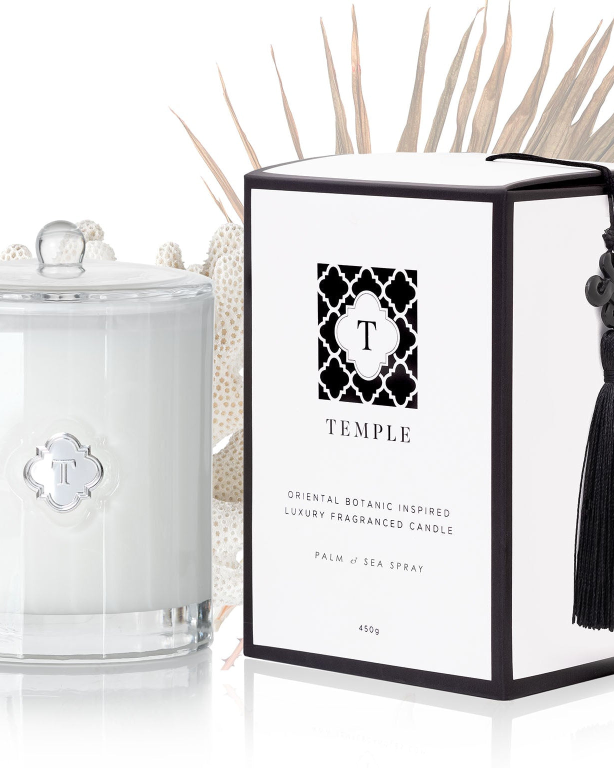 TEMPLE CANDLES | Luxury Fragranced Candle - Palm & Sea Spray