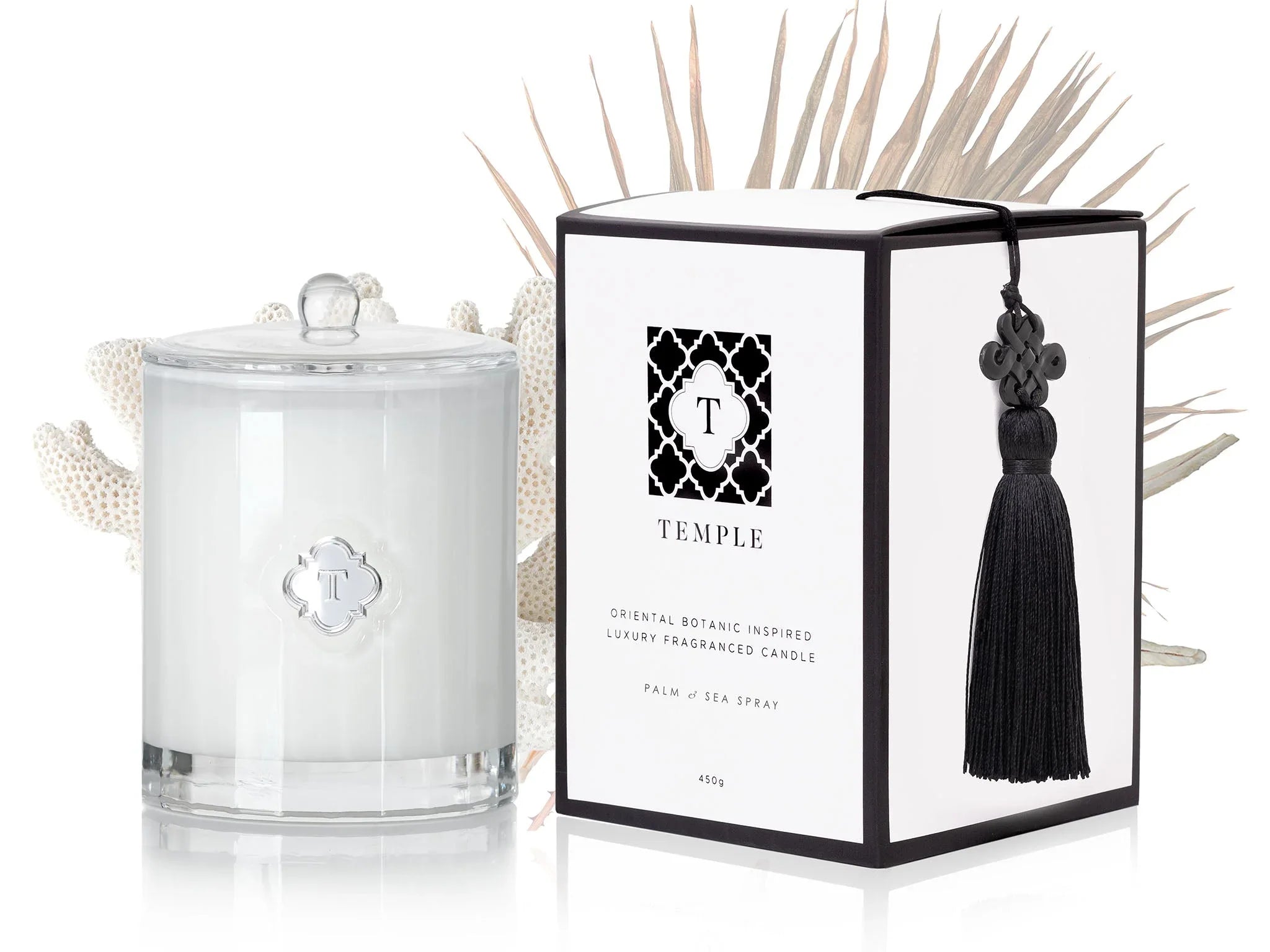 TEMPLE CANDLES | Luxury Fragranced Candle - Palm & Sea Spray