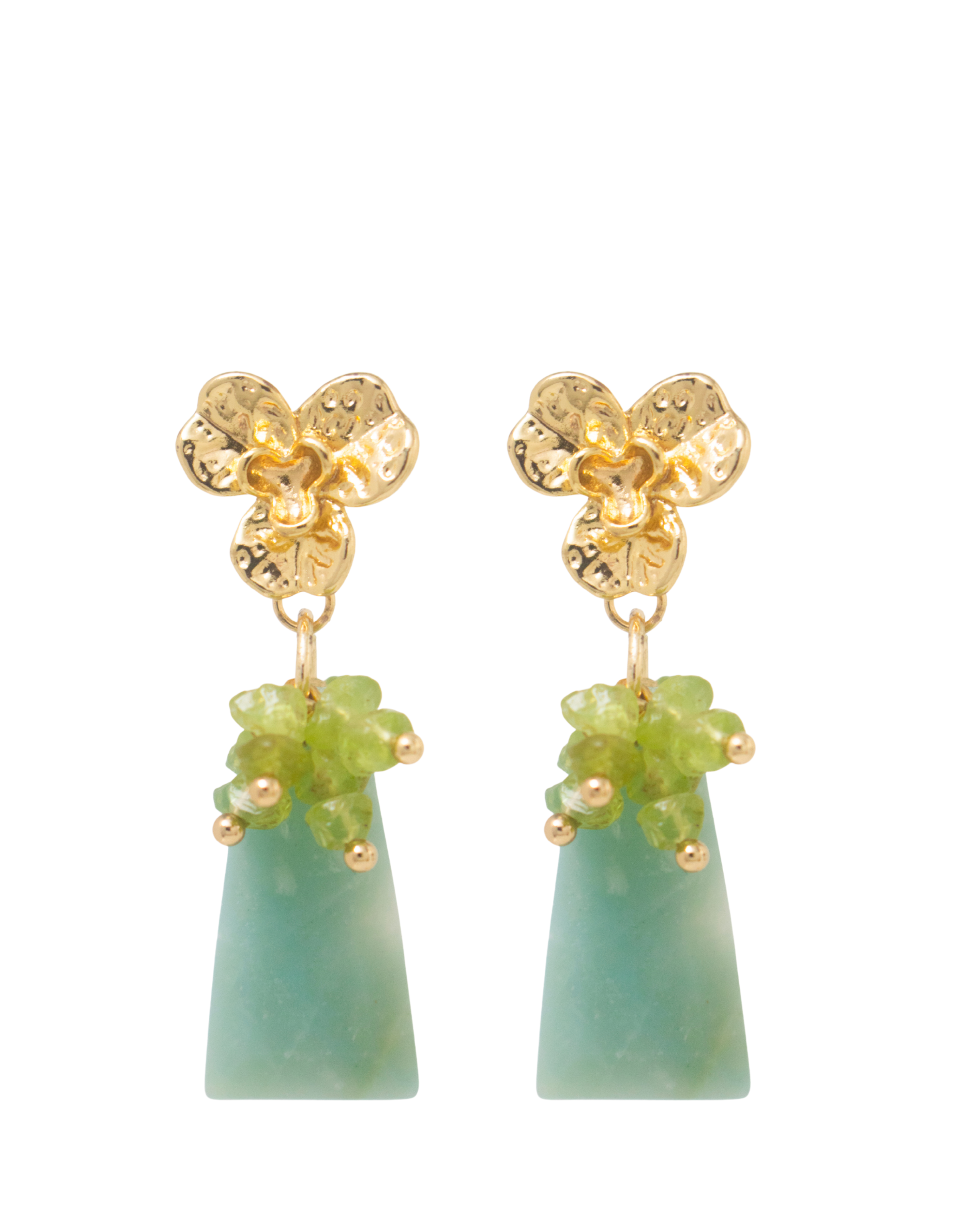THE ANTECEDENT STORE | Orchid Flower S1 Amazonite Earrings