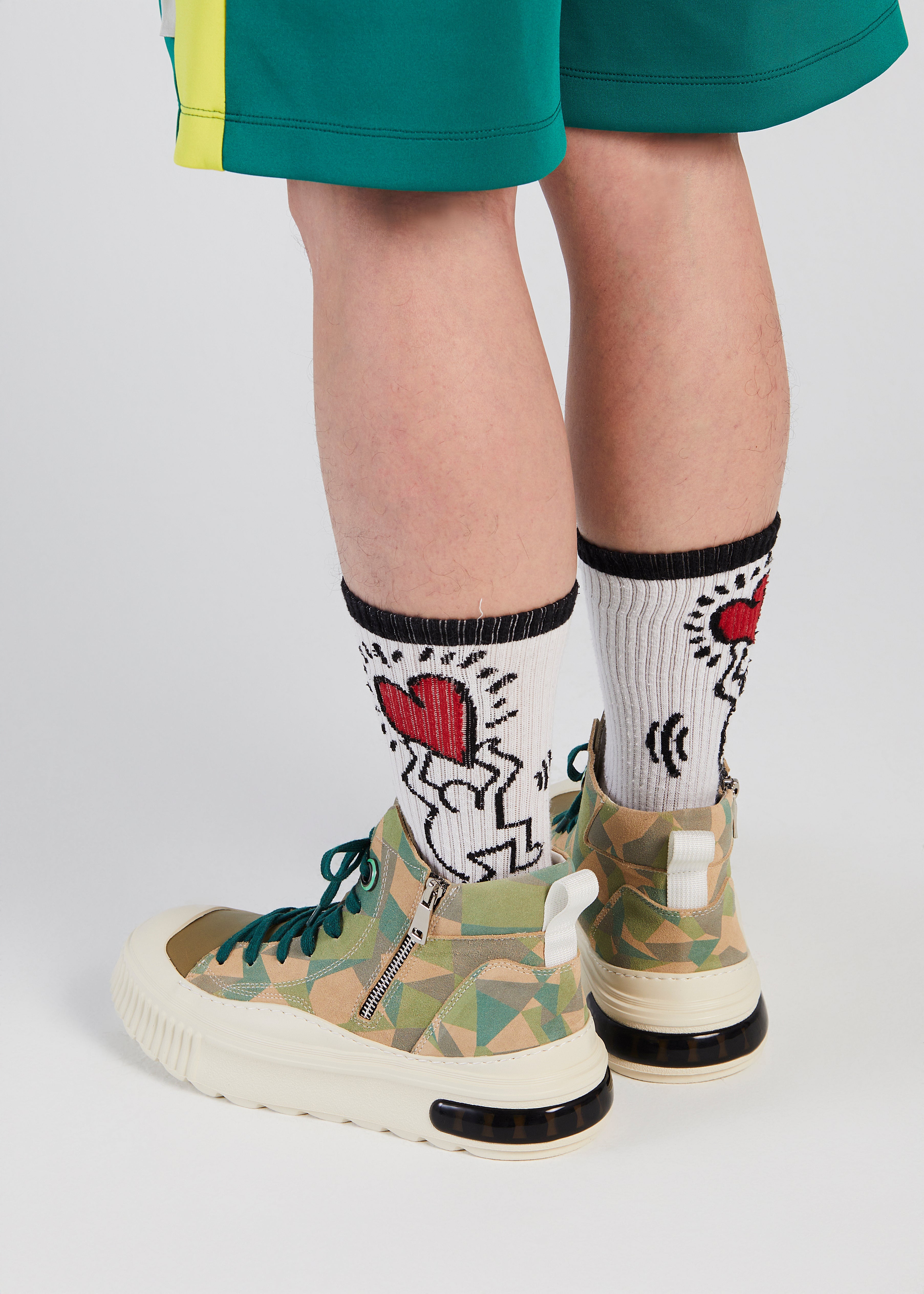 PROJECTWEAR | Farrell Mid Cut Leather Sneaker Green