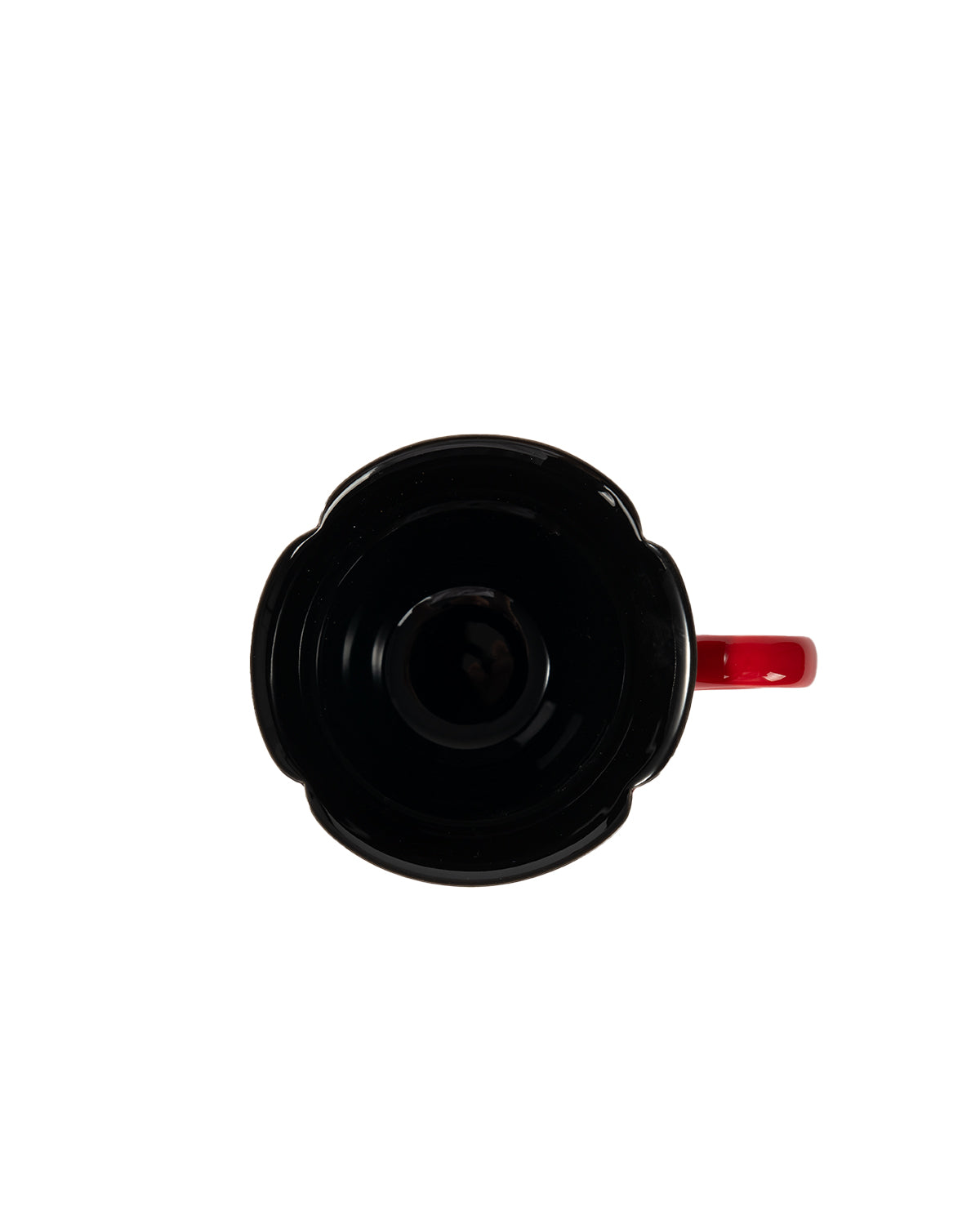 CRAFILAB | Vermilion Red & Moon Gazing Teacup With Heart & Shaped Side Handle