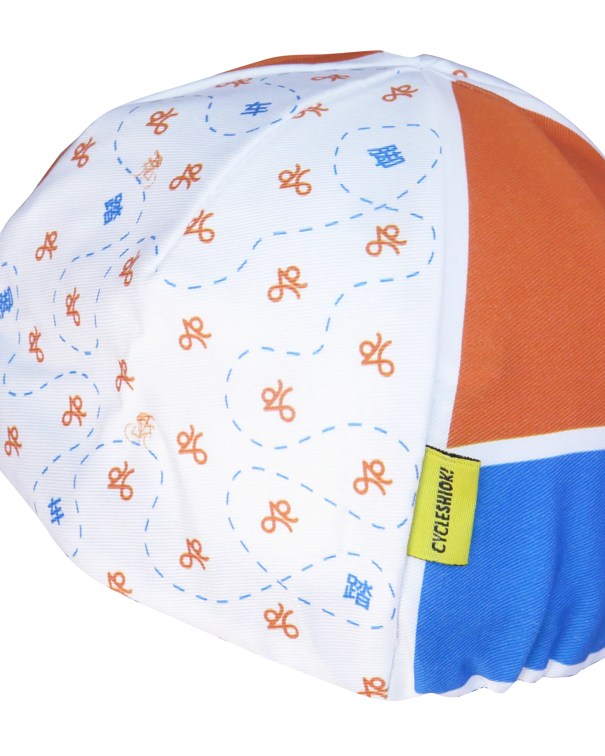 A DESIGN BY TAKACHYA | Cycling Cap - Cycle Shiok Orange Blue