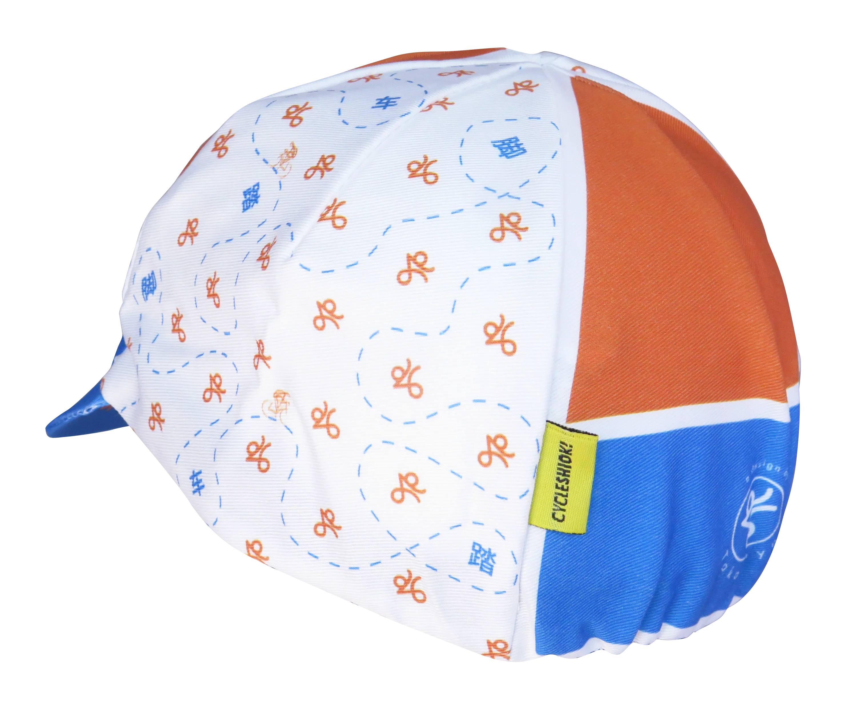 A DESIGN BY TAKACHYA | Cycling Cap - Cycle Shiok Orange Blue