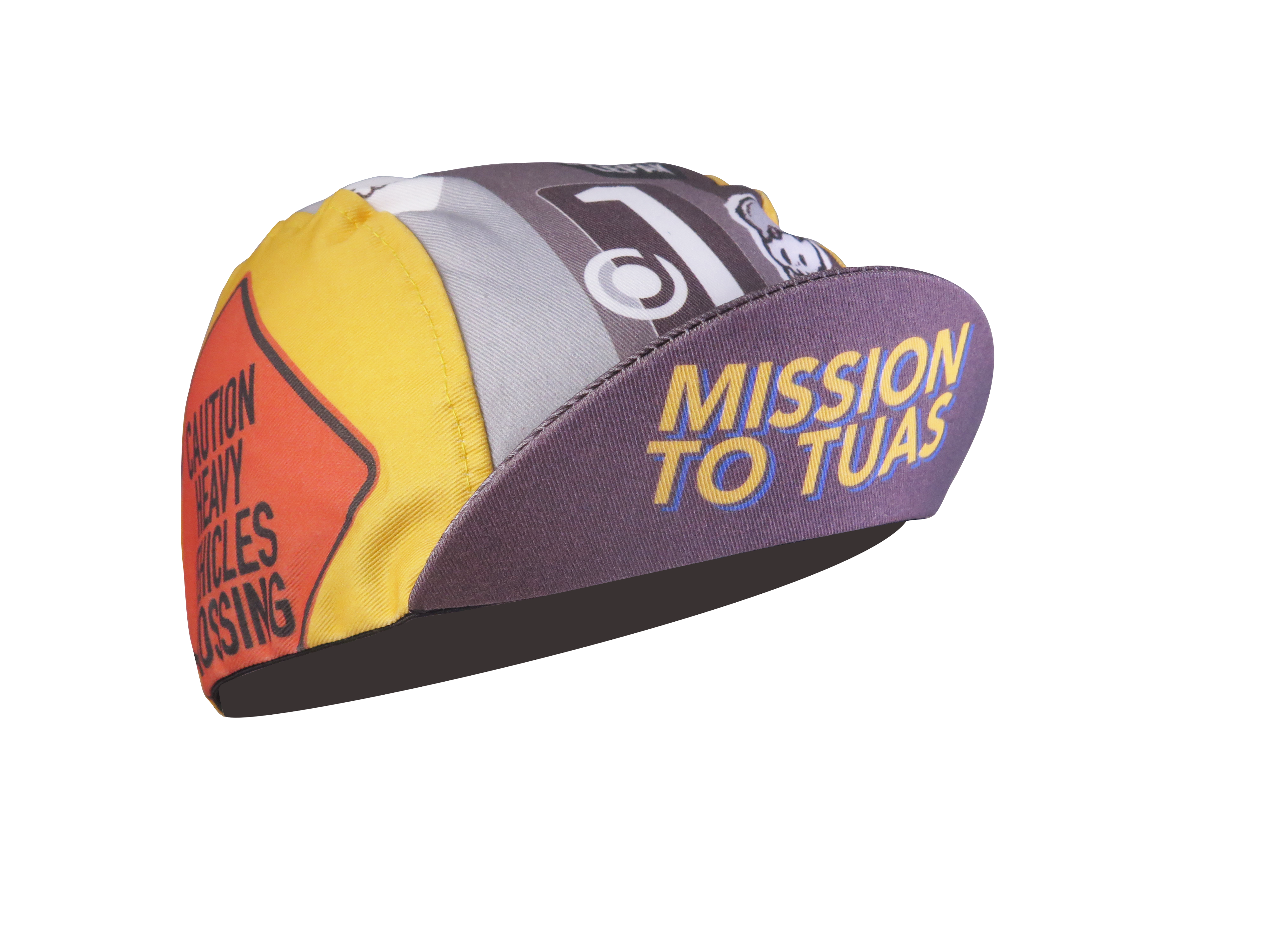 A DESIGN BY TAKACHYA | Cycling Cap - Mission to Tuas Grayscale