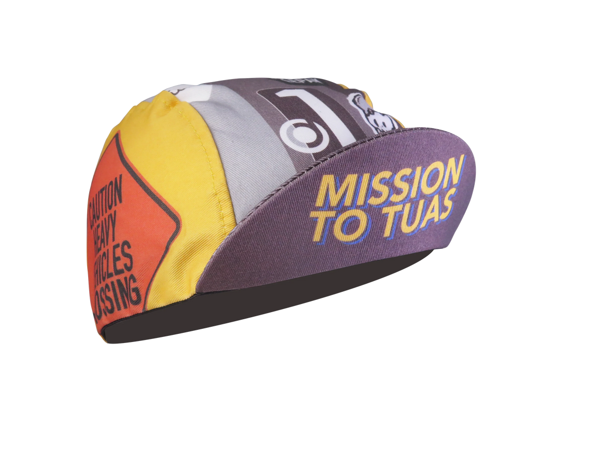 A DESIGN BY TAKACHYA | Cycling Cap - Mission to Tuas Grayscale