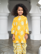NIMBU | Mira Yellow Boys Kurta Dhoti in Cotton