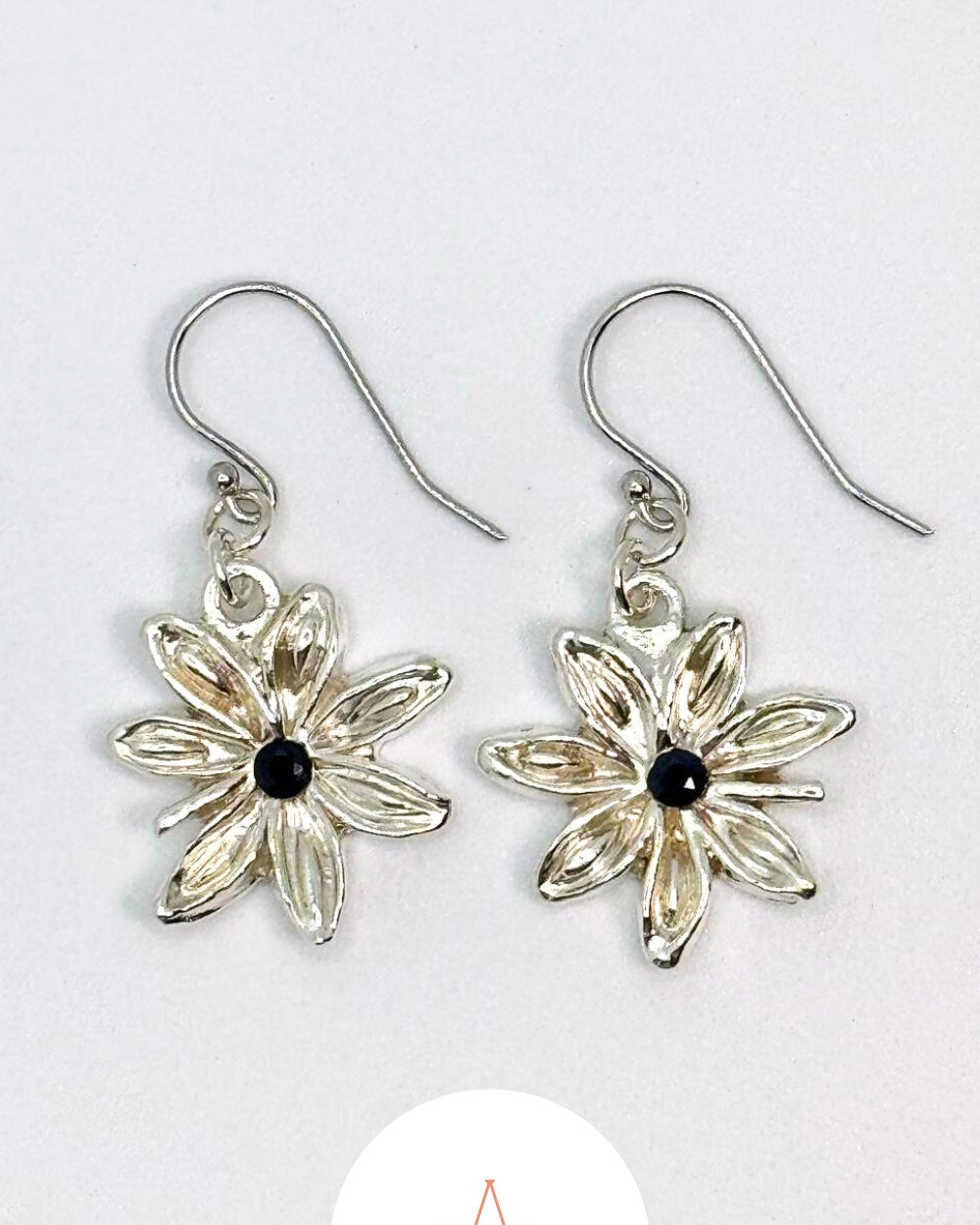 CREATIVE JEWELLERY STUDIO | Blue Sapphire, Silver Star Anise Earrings by Annyun