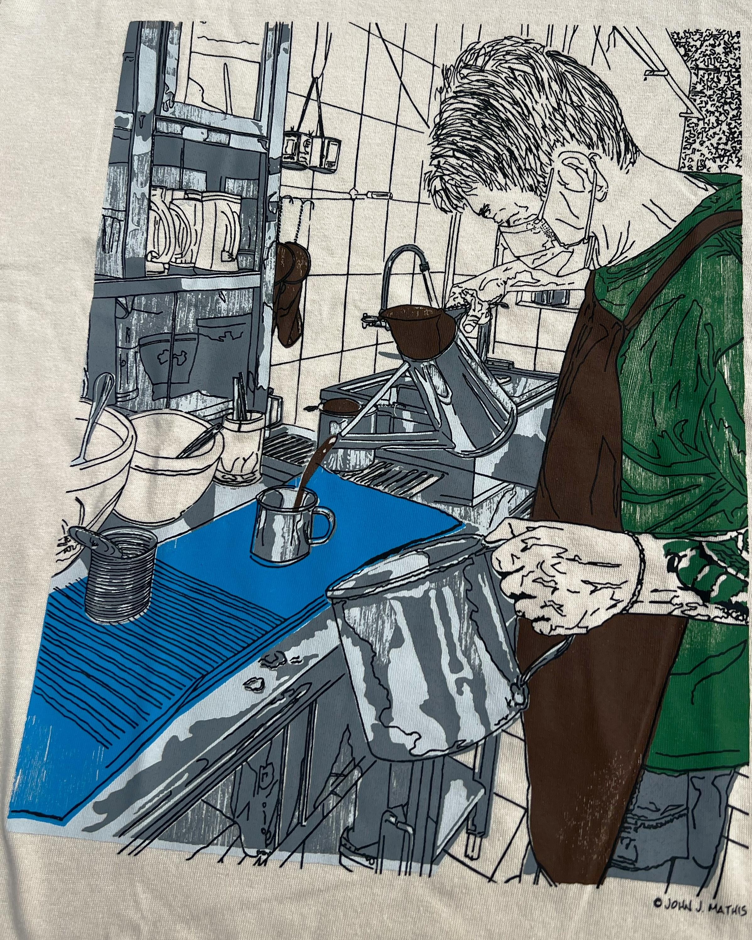 TATSU MAKER WORKS | Zhong Ping Kopitiam T-Shirt (Sand)