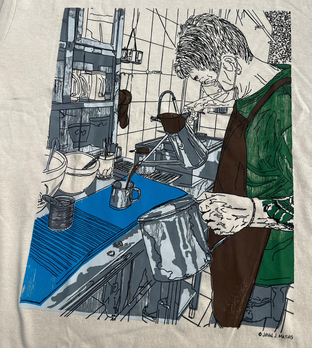 TATSU MAKER WORKS | Zhong Ping Kopitiam T-Shirt (Sand)