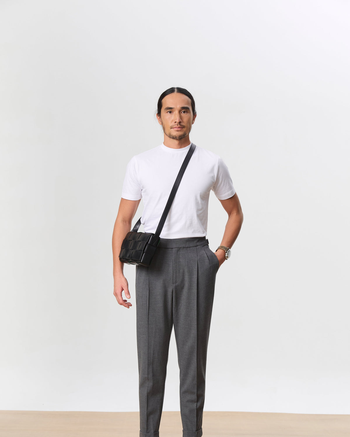 HOUSE OF ANON | Arlo Mock Neck Tee, Jersey
