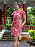 NIMBU | Imperial Women's Dress in Red & White