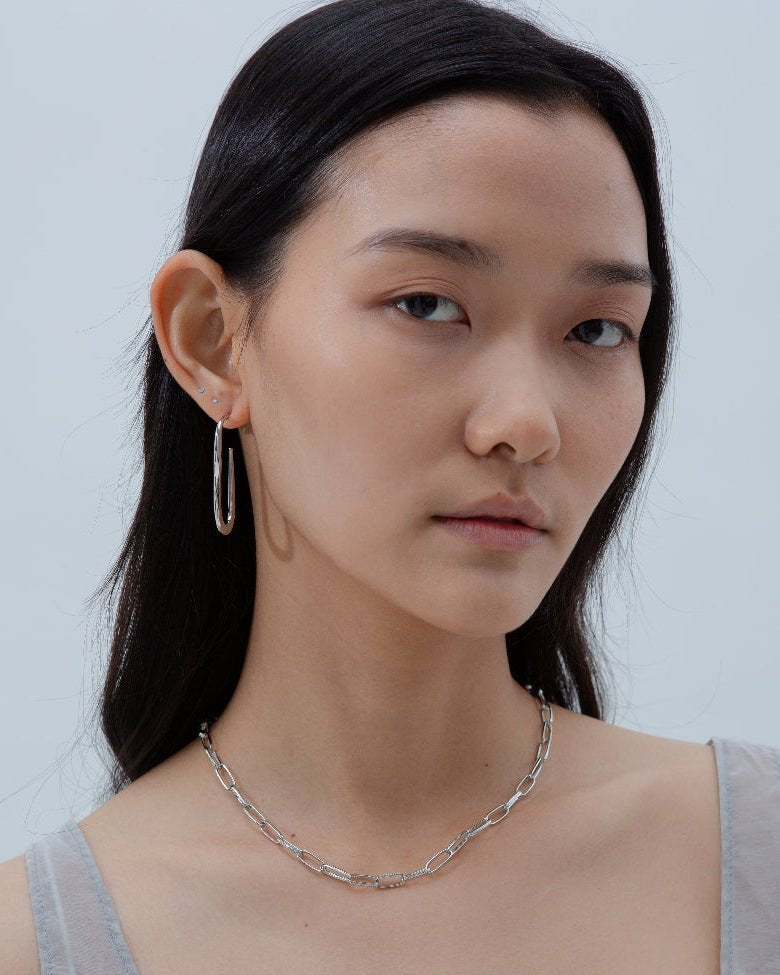 SAERO COLLECTIVE | Hayan Link Necklace | Rhodium