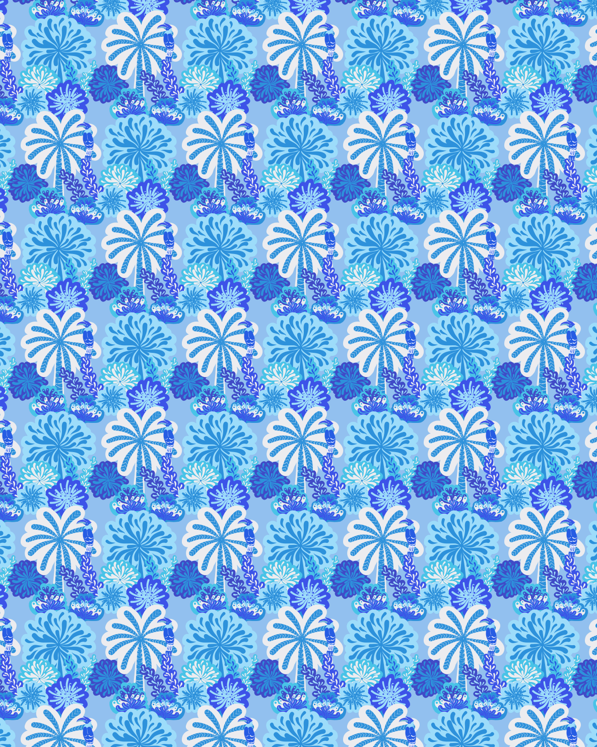 BINARY STYLE | Blue Jungle Hornbills Scardigan