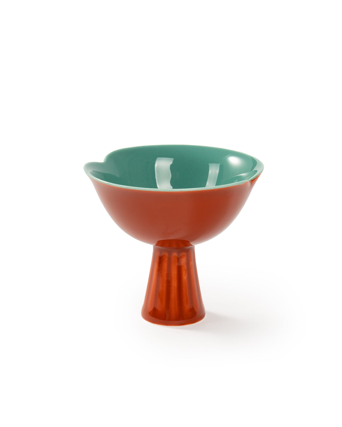 CRAFILAB | Brick Red & Turquoise Tall Flowing Cup