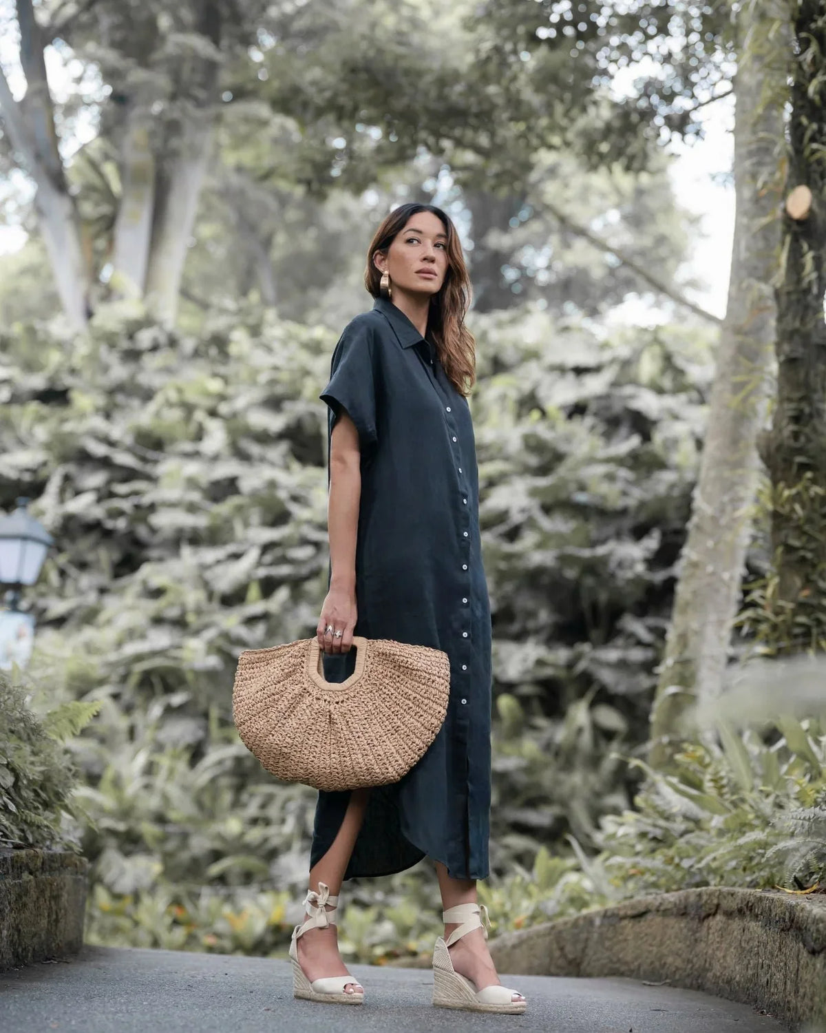 EDITION LIMITEE SINGAPORE | Shirt Dress Long | Black