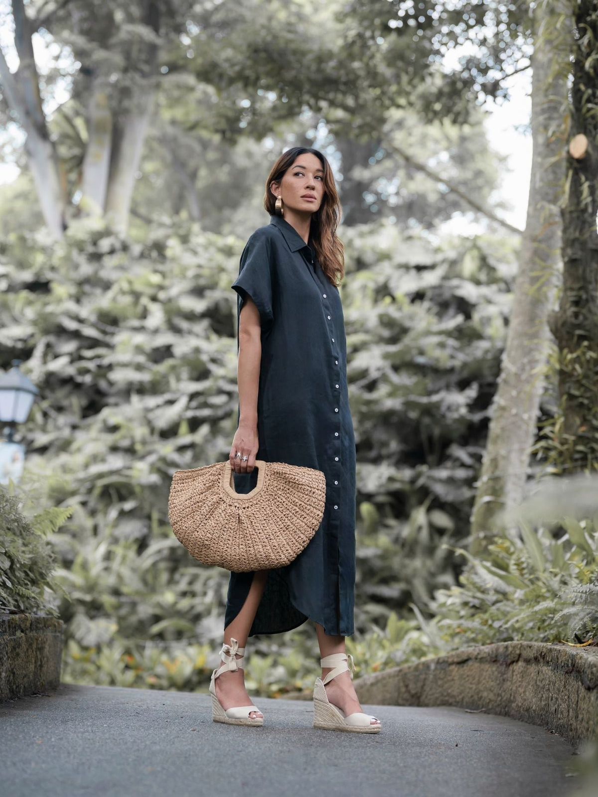EDITION LIMITEE SINGAPORE | Shirt Dress Long | Black