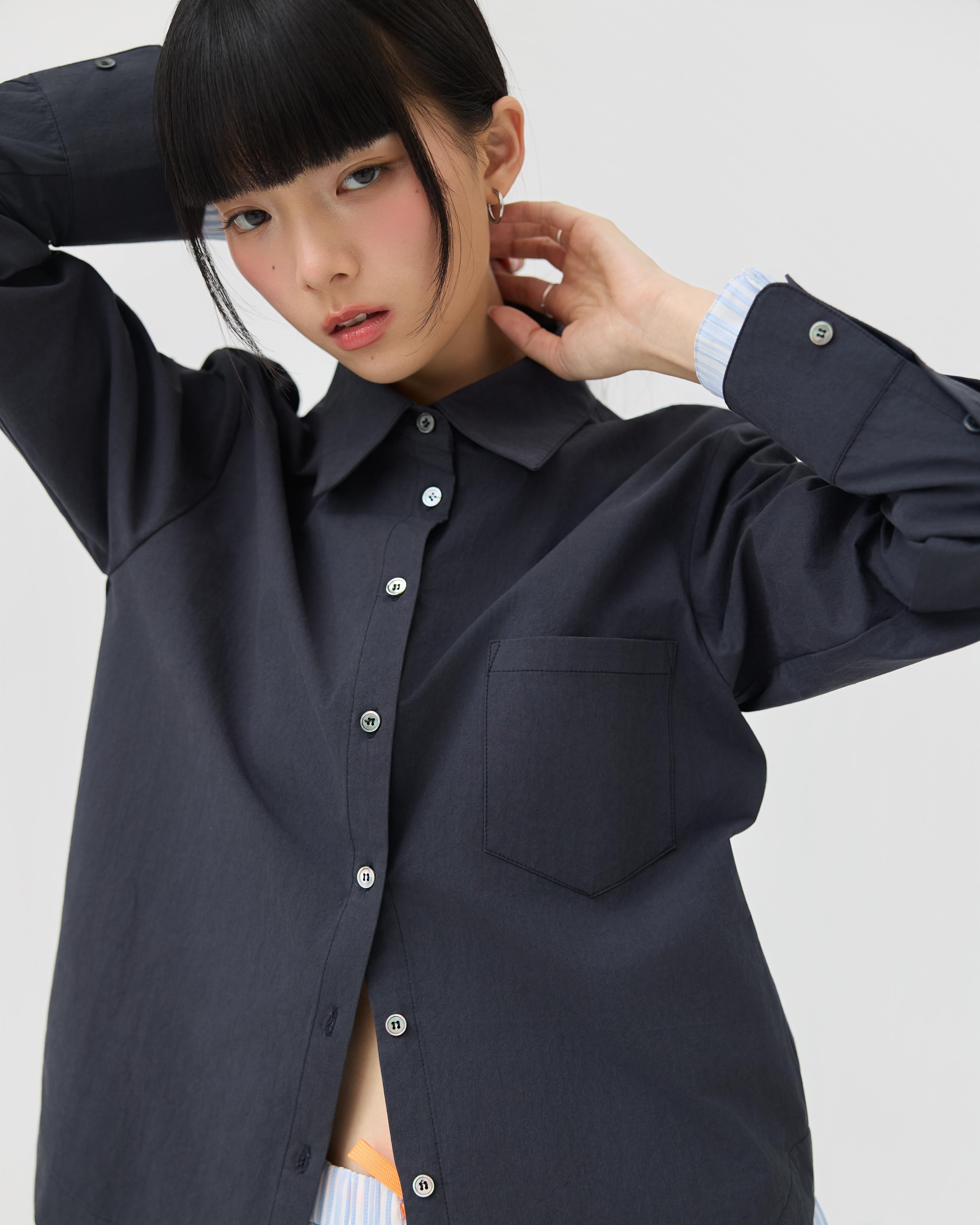 3EIGHTH | Kasane Shirt In Ink Navy