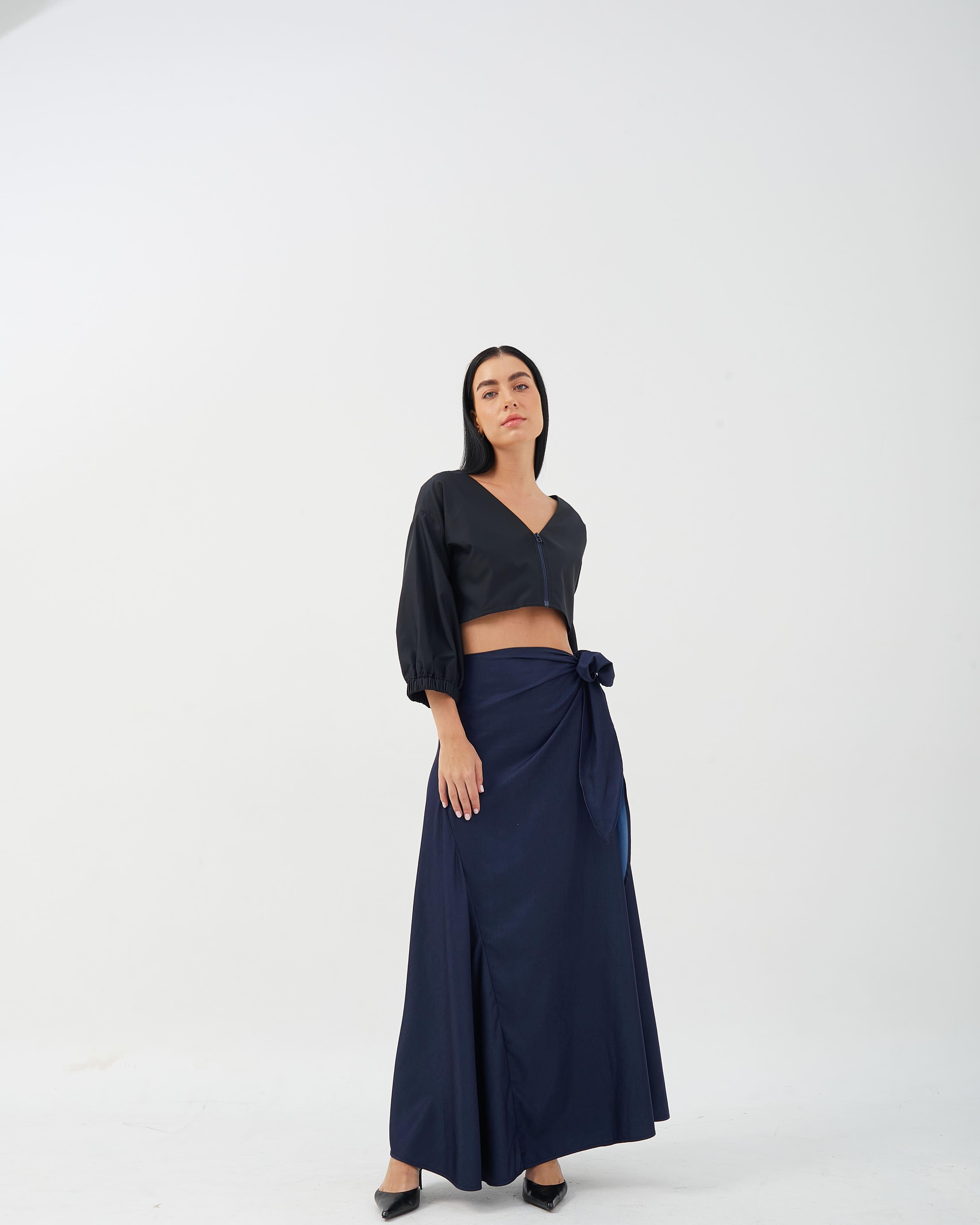 CAELI ECO LUXE | Cropped Puff Sleeve Jacket
