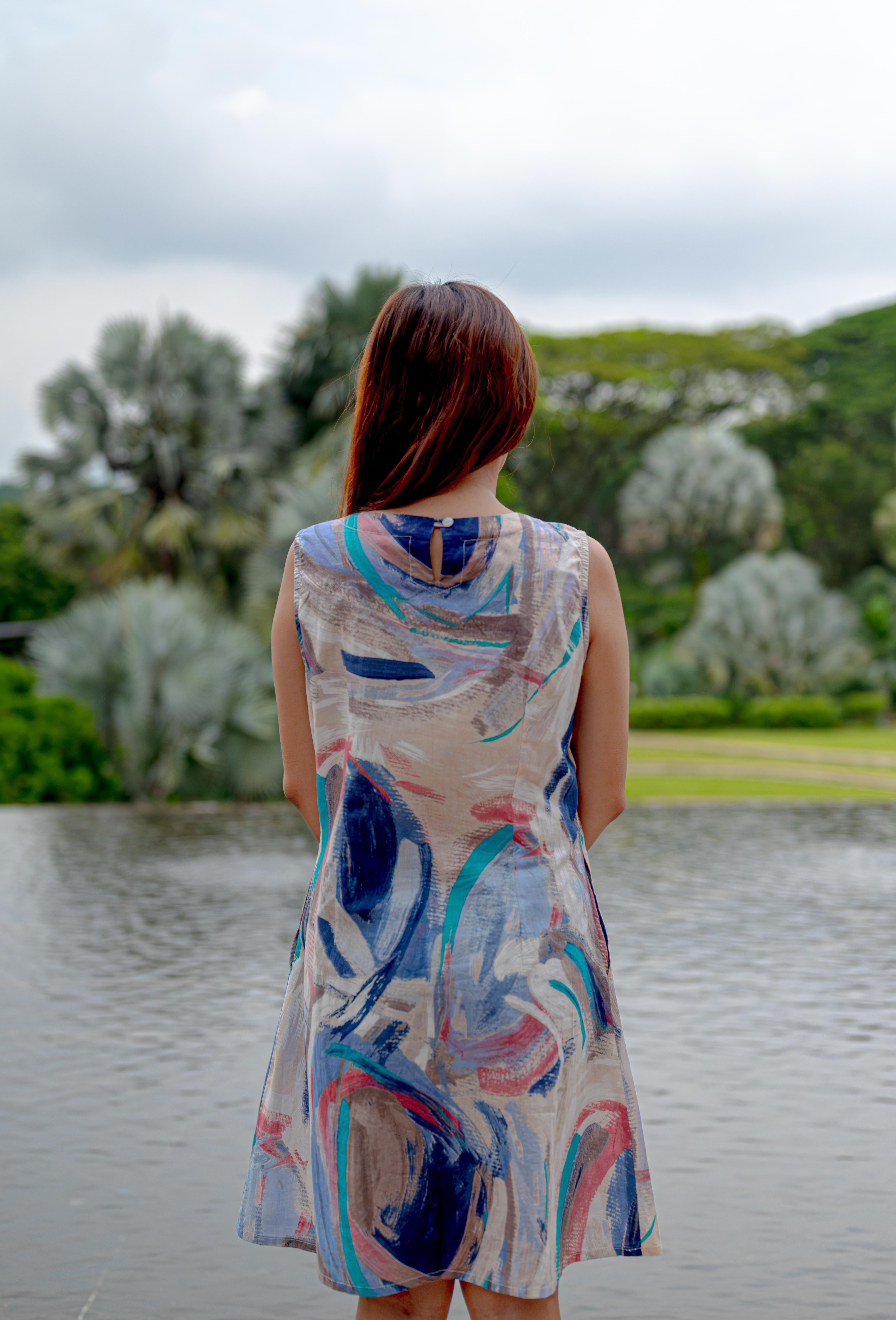 NIMBU | Maldives Women's A Line Dress with Pockets