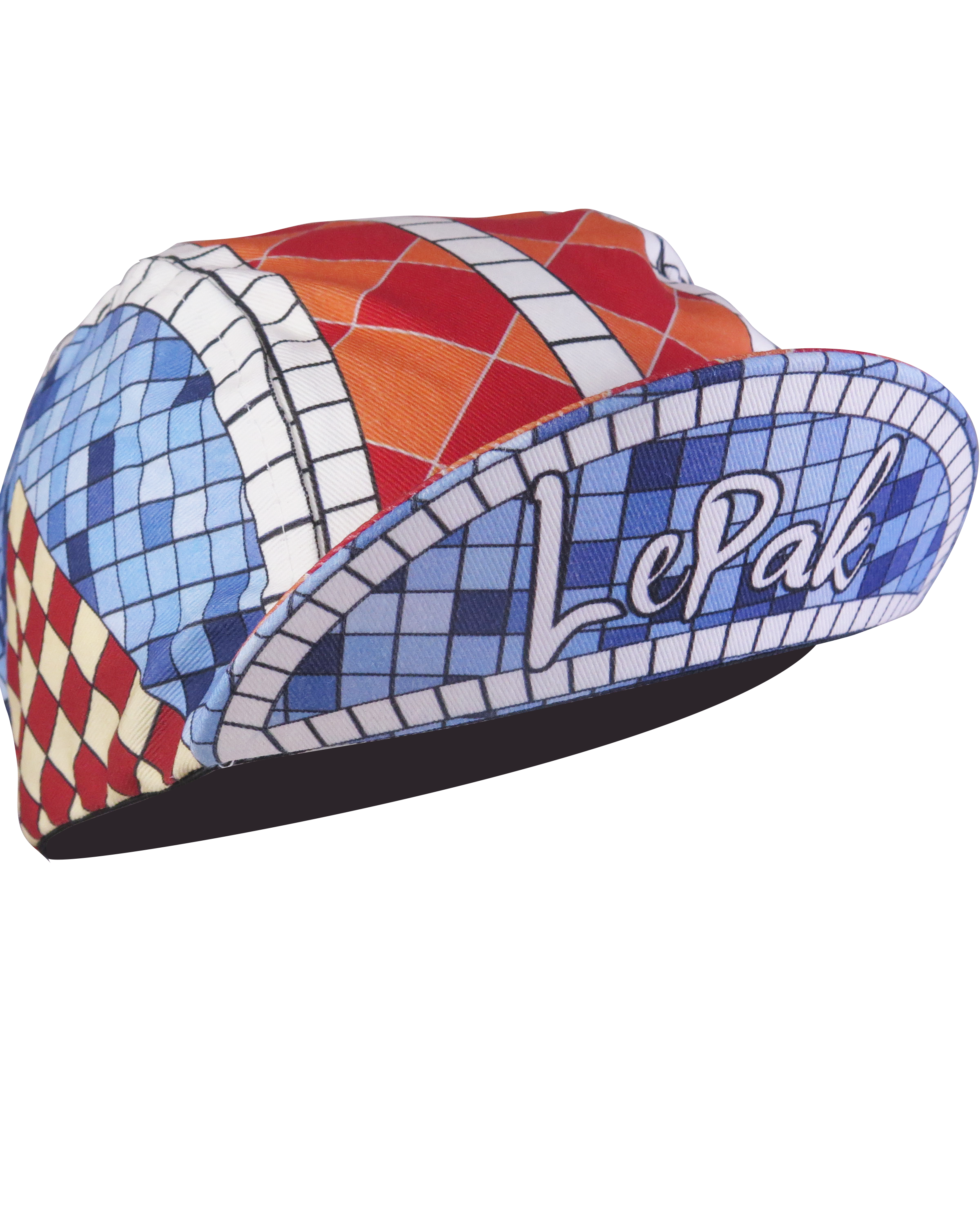 A DESIGN BY TAKACHYA | Cycling Cap - Lepak Checkered Brown Blue