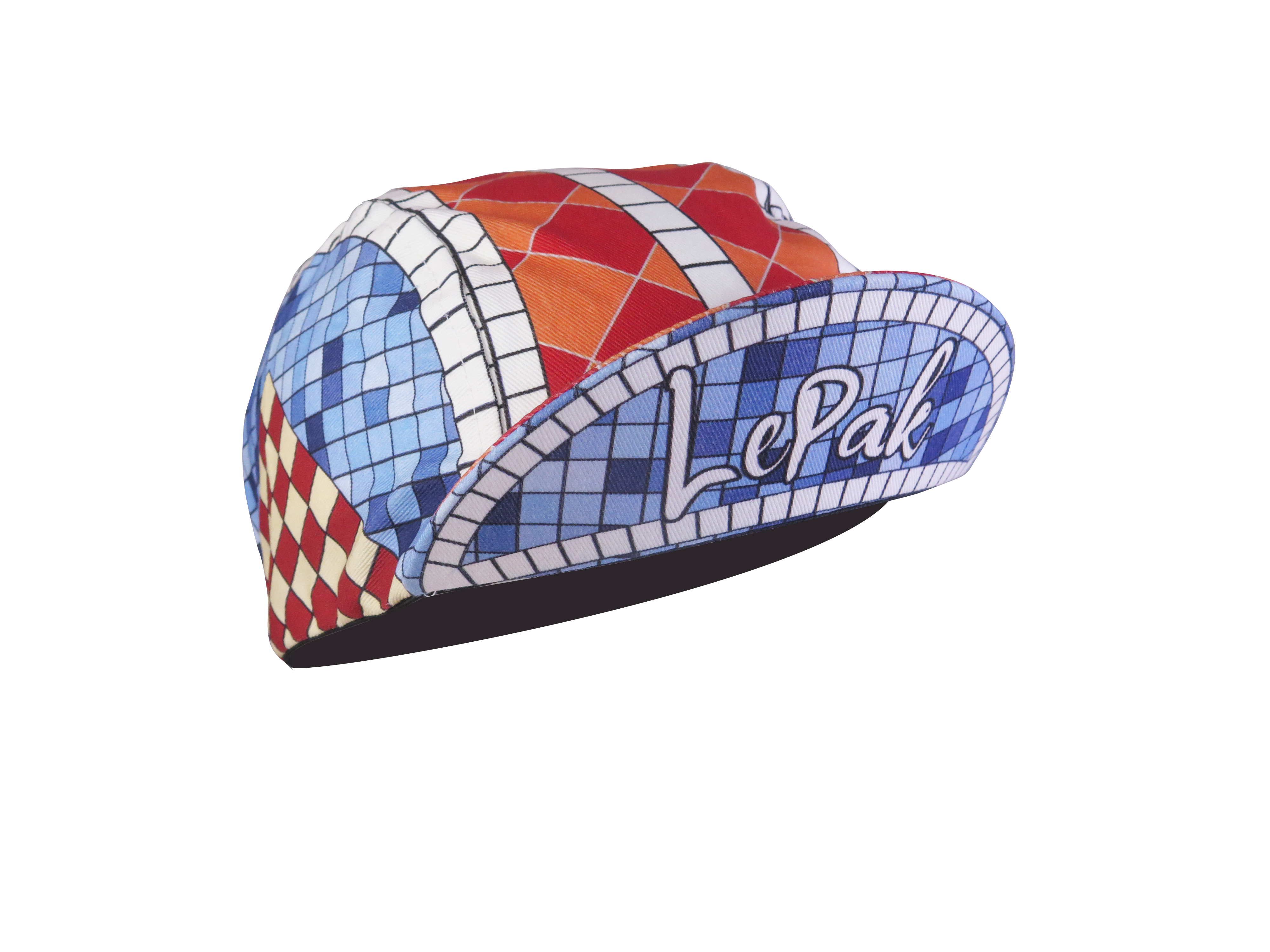 A DESIGN BY TAKACHYA | Cycling Cap - Lepak Checkered Brown Blue