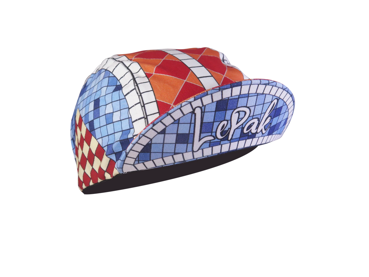 A DESIGN BY TAKACHYA | Cycling Cap - Lepak Checkered Brown Blue