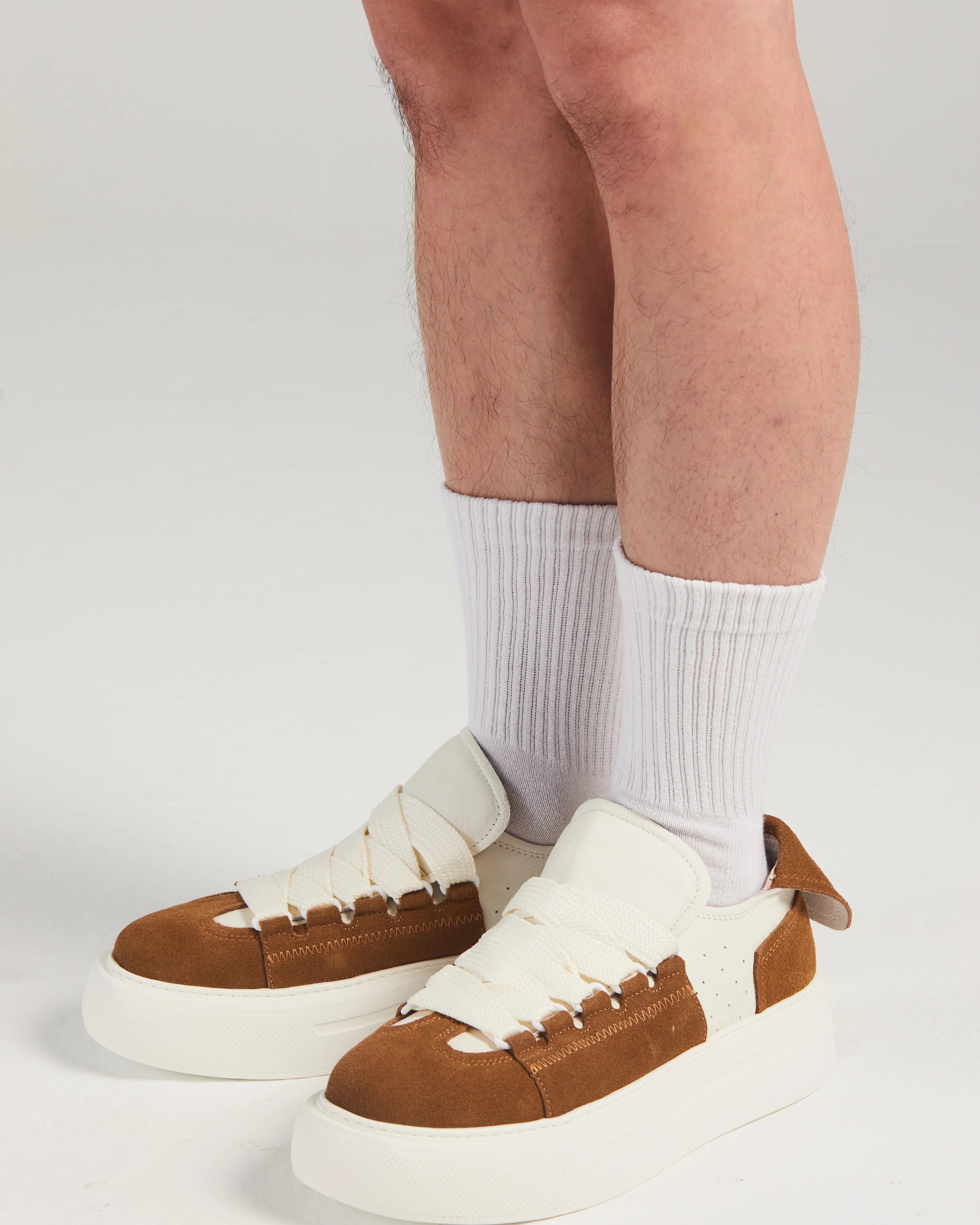 PROJECTWEAR | Felton Broad Shoelace Suede Leather Sneaker Brown