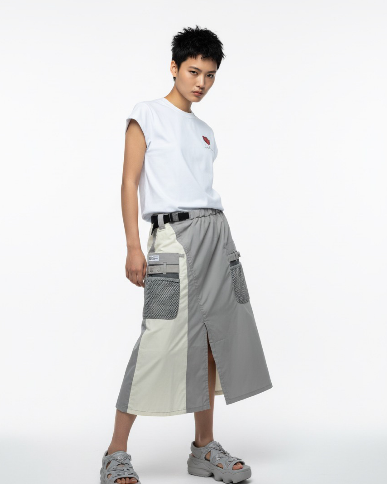 SPARROW GREEN | Camille Midi Utility Skirt