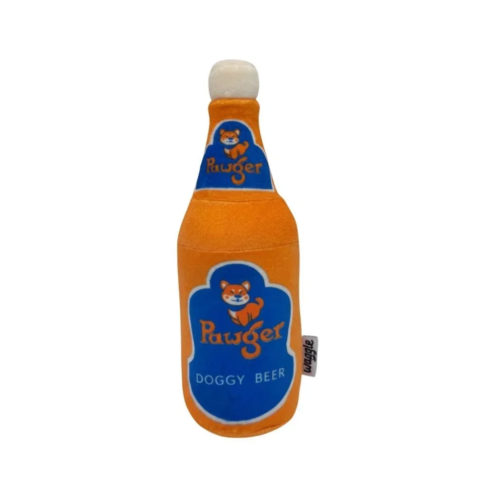 NOM | Waggle Pawger Beer Squeakie Chew Toy