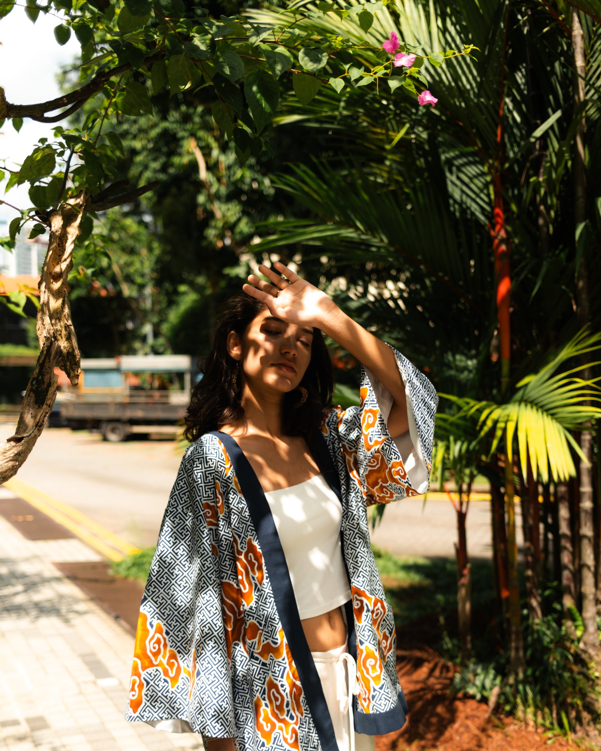 STUDIO GYPSIED | Batik Unisex Jacket In Tumbuh Indigo