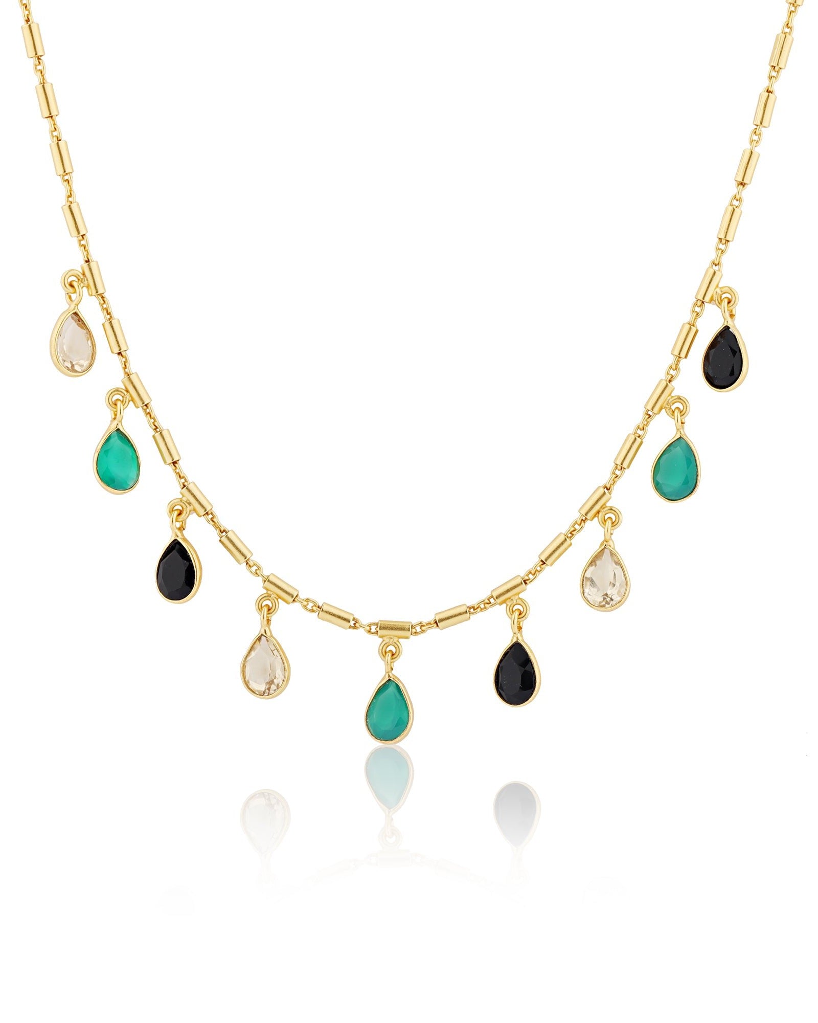 BOHEME BY VERO | Amazonia Necklace | Black Onyx & Green Onyx