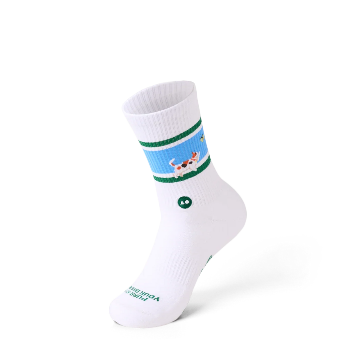 TALKING TOES | Cat in Purr-suit Athletic Sock