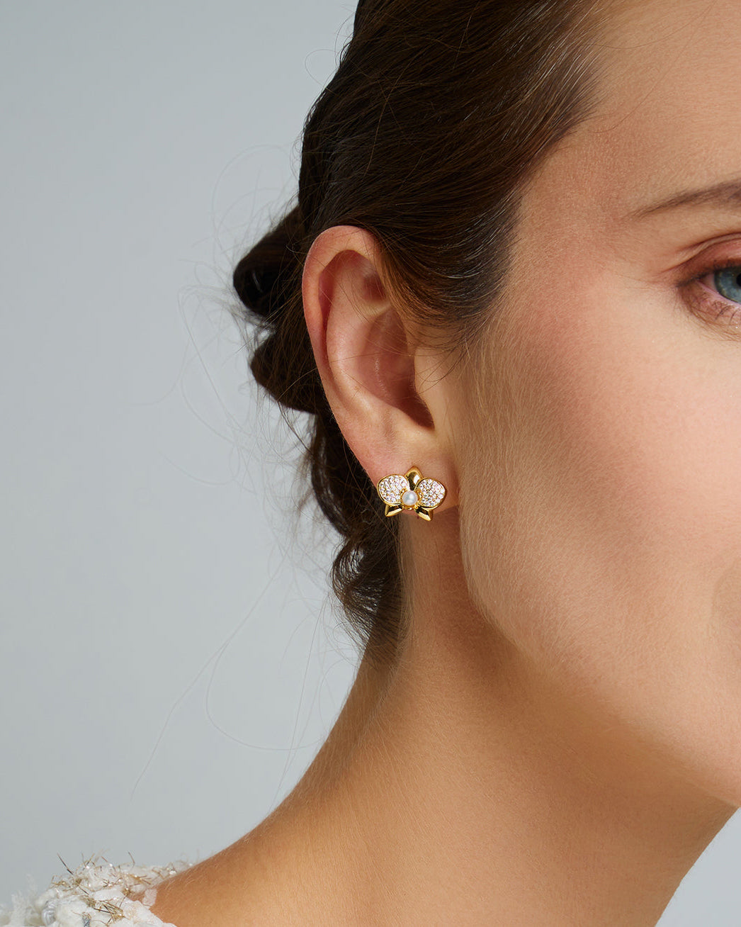 PEARLY LUSTRE | Top Grade Freshwater Pearl Earrings WE00851 | ORCHID