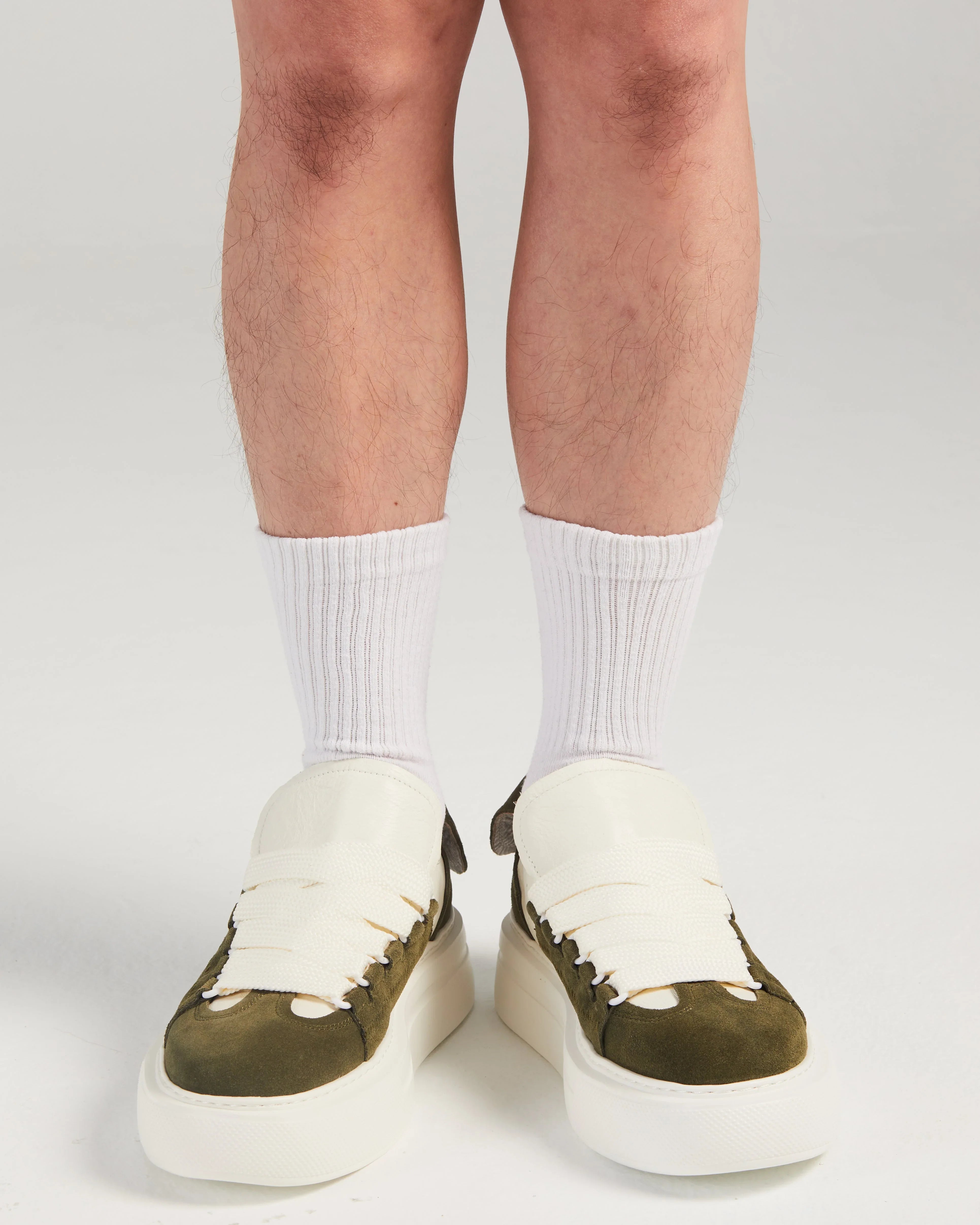 PROJECTWEAR | Felton Broad Shoelace Suede Leather Sneaker Green