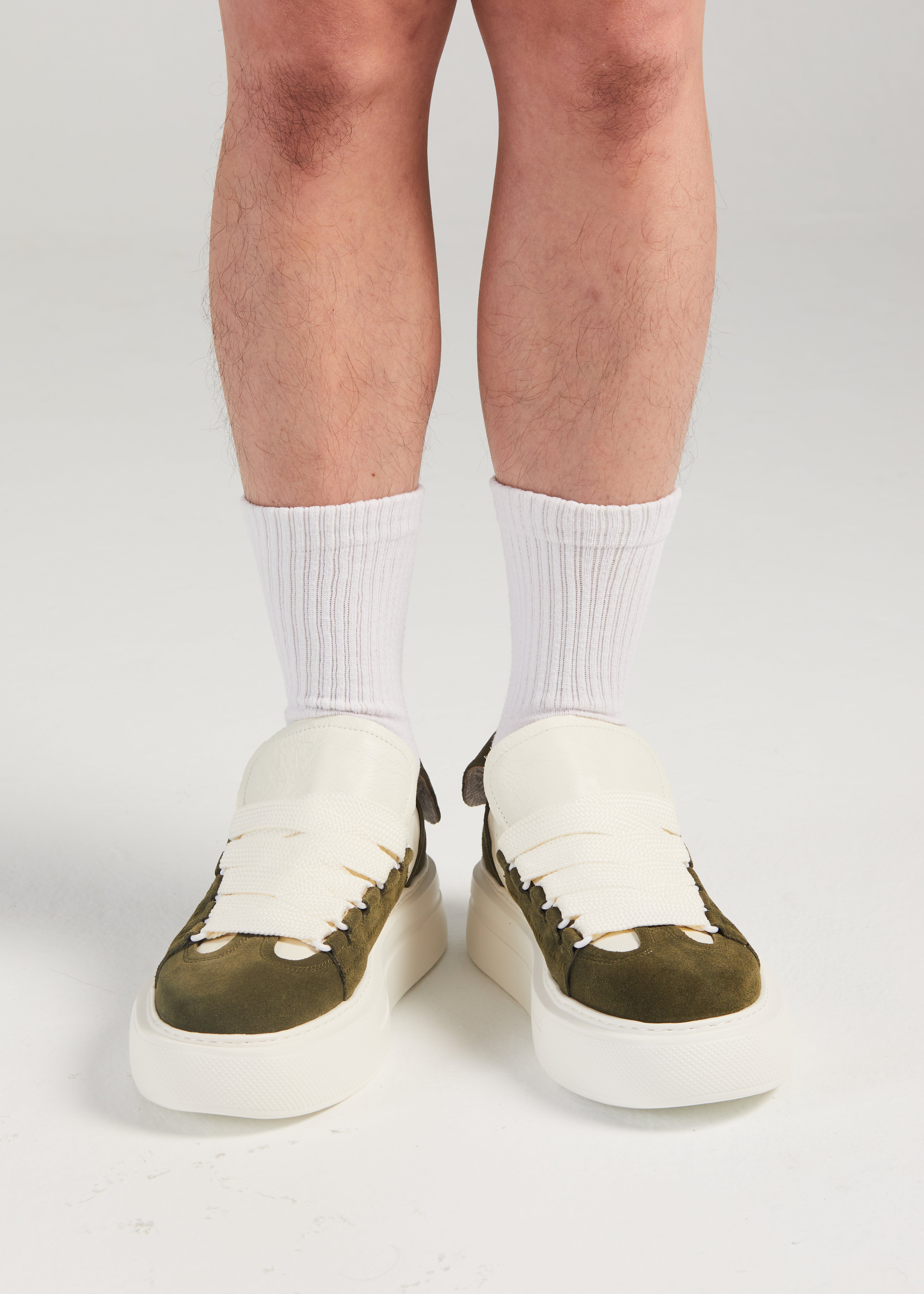 PROJECTWEAR | Felton Broad Shoelace Suede Leather Sneaker Green