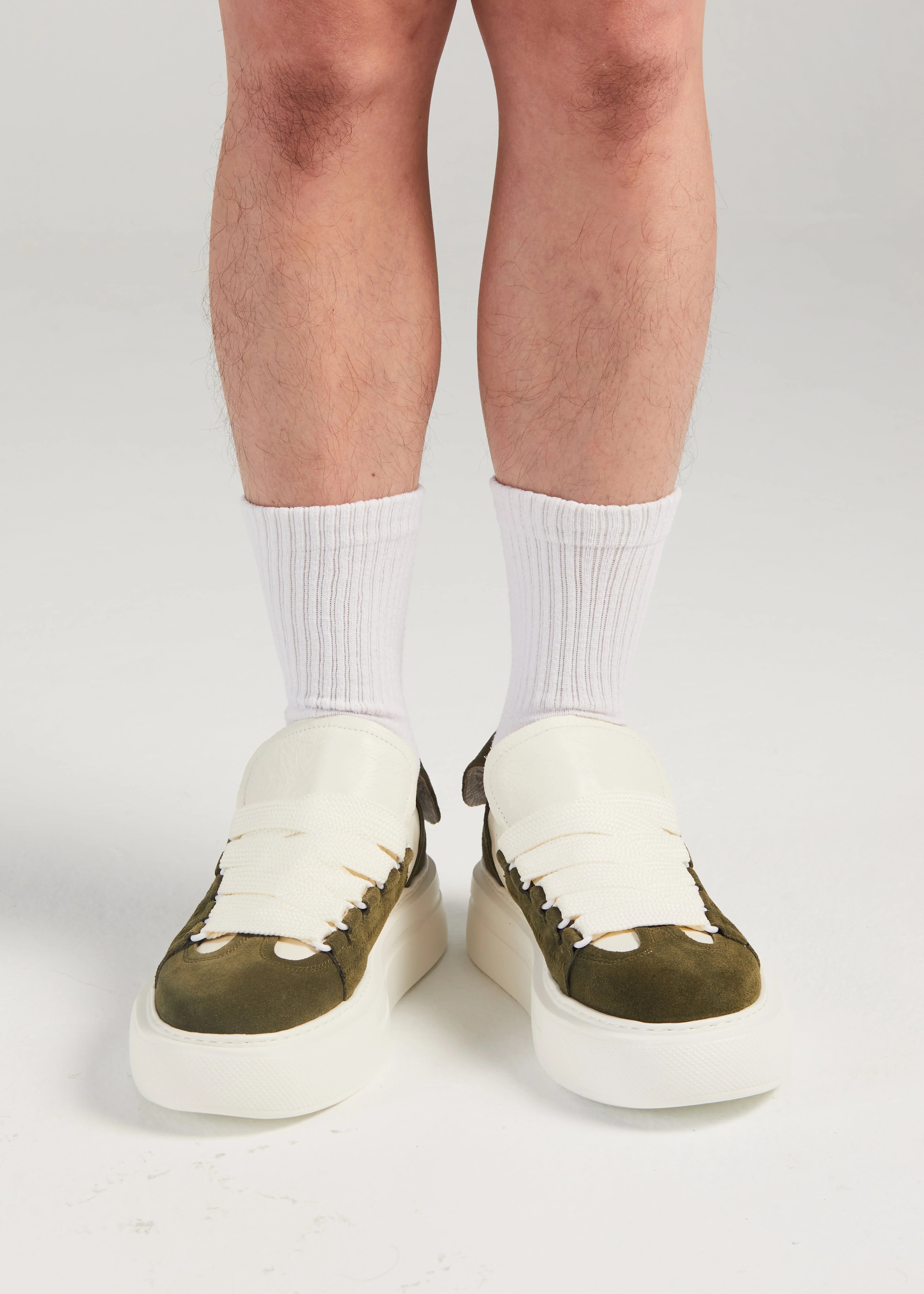 PROJECTWEAR | Felton Broad Shoelace Suede Leather Sneaker Green