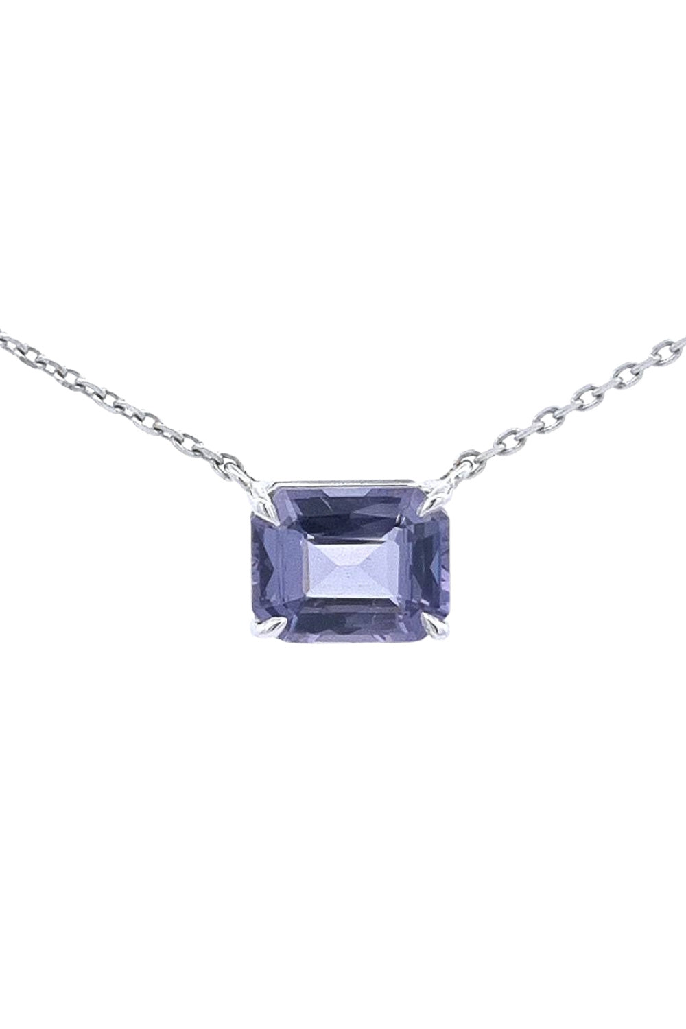 CREATIVE JEWELLERY STUDIO | 18k Solid White Gold, Blue Spinel Necklace by Satine Gems Jewelry