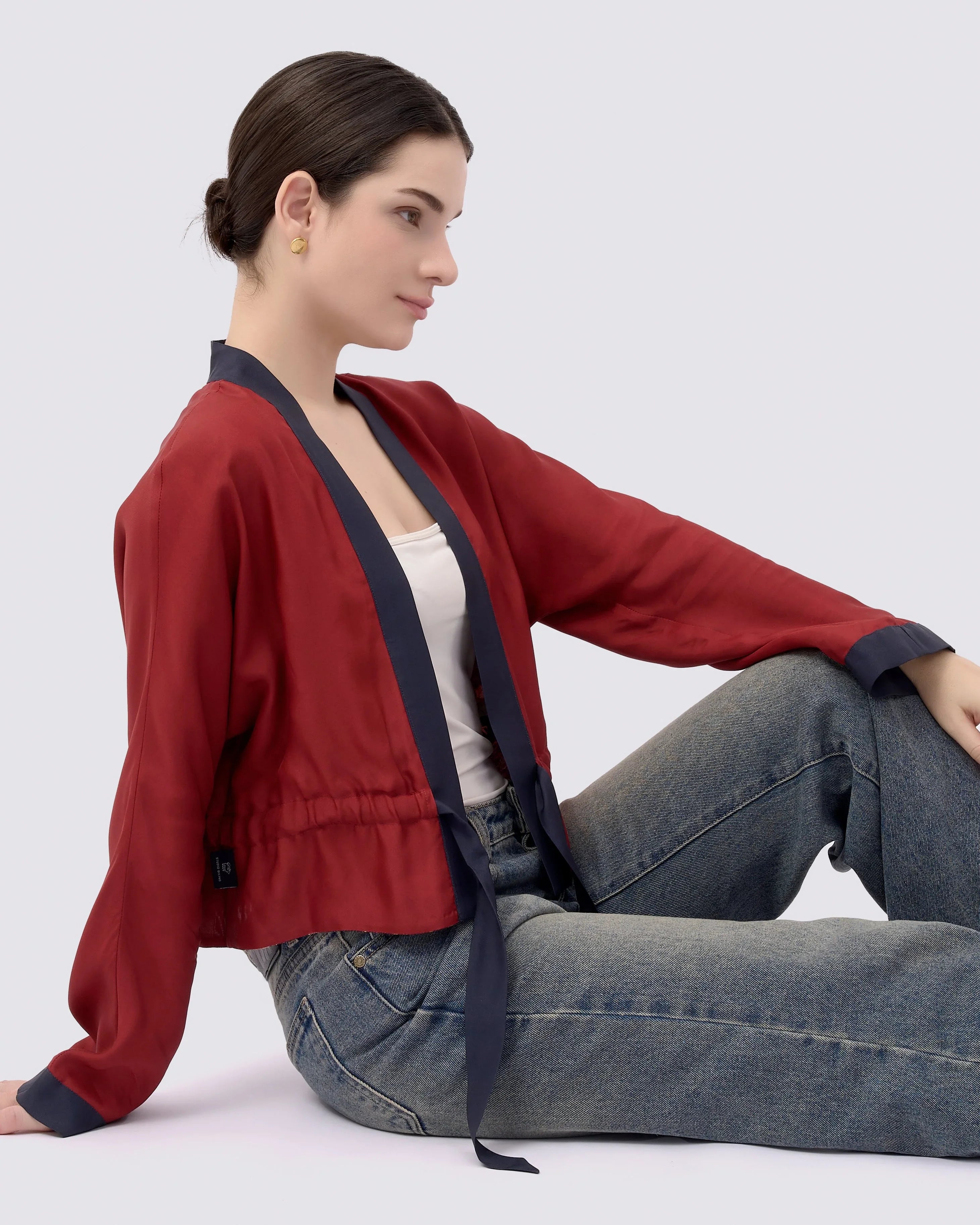 STUDIO QILING | Unicorn Midnight Reversible Cropped Kimono