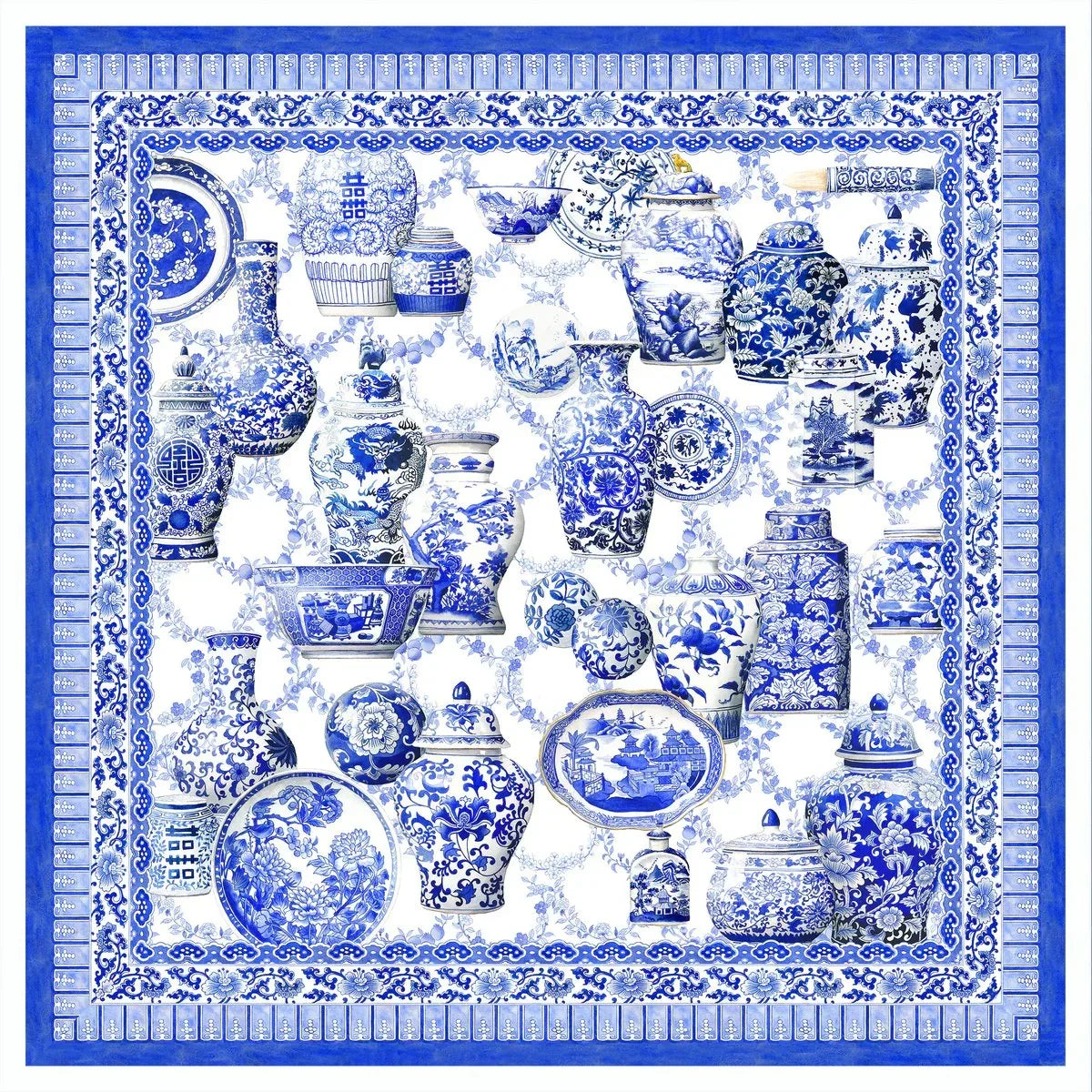 SINGLAPA | Blue Porcelain Scarf